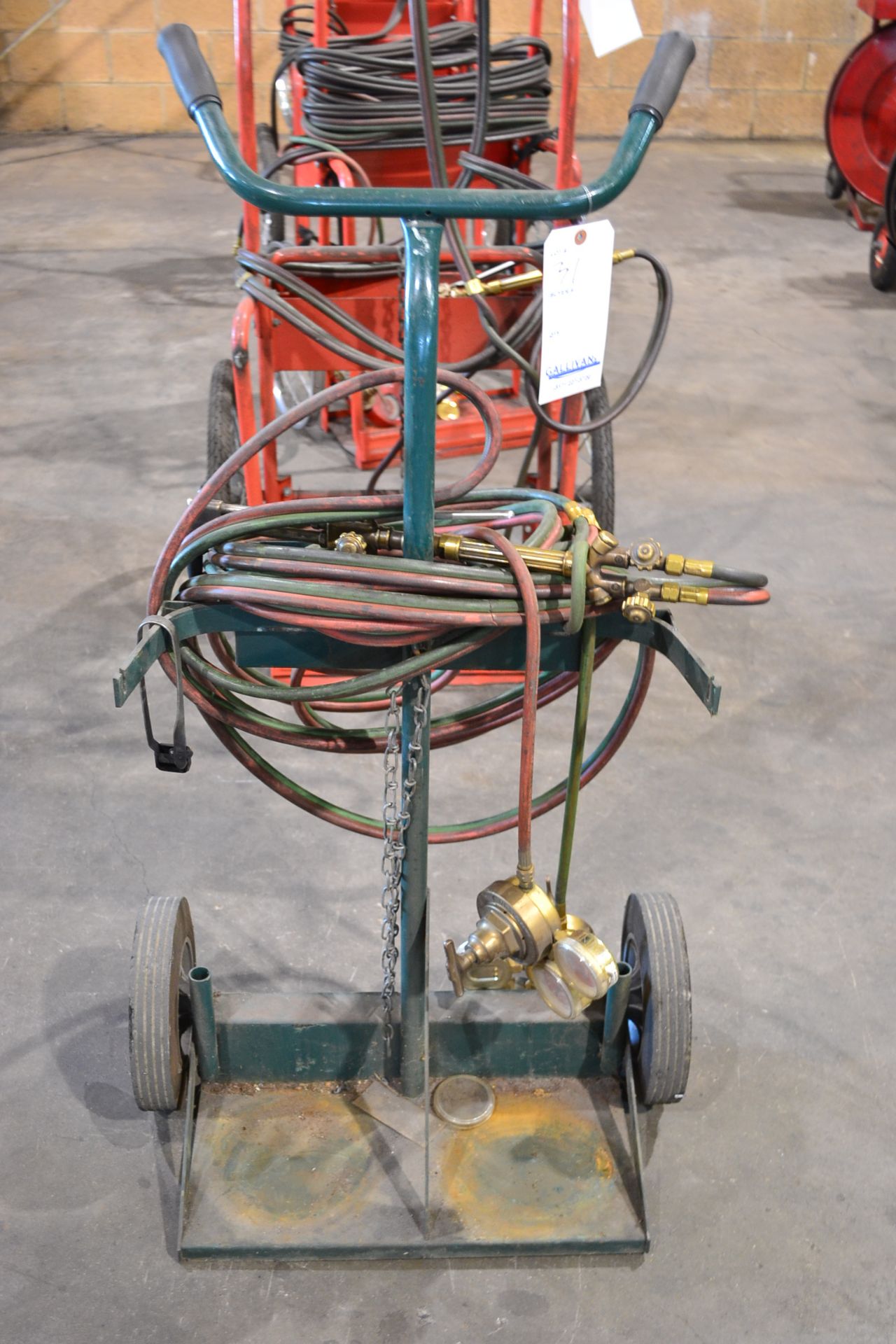 ACETYLENE TORCH SET, W/ CART,