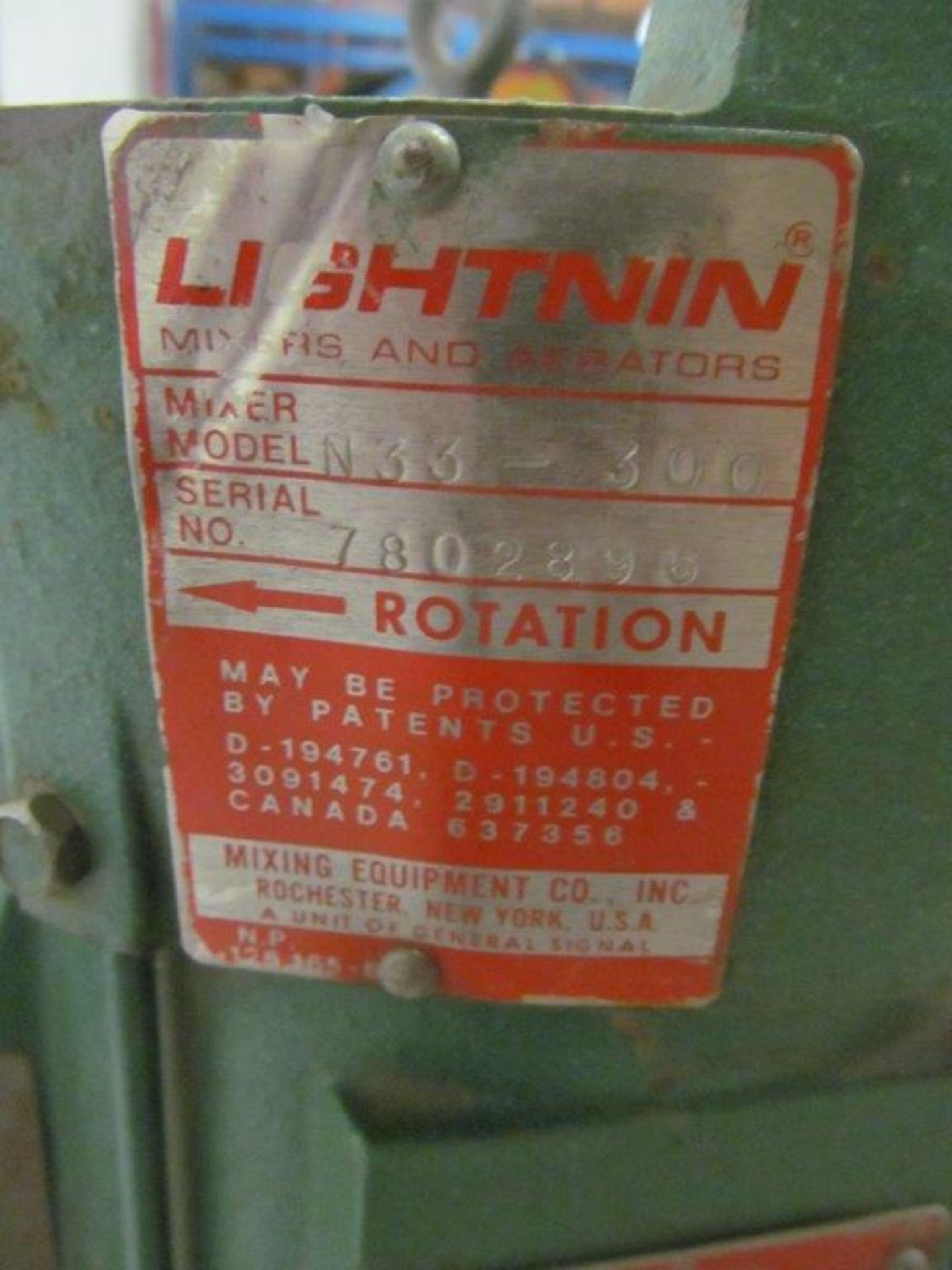 LIGHTNIN ELECTRIC MIXER MOTOR - Image 2 of 2