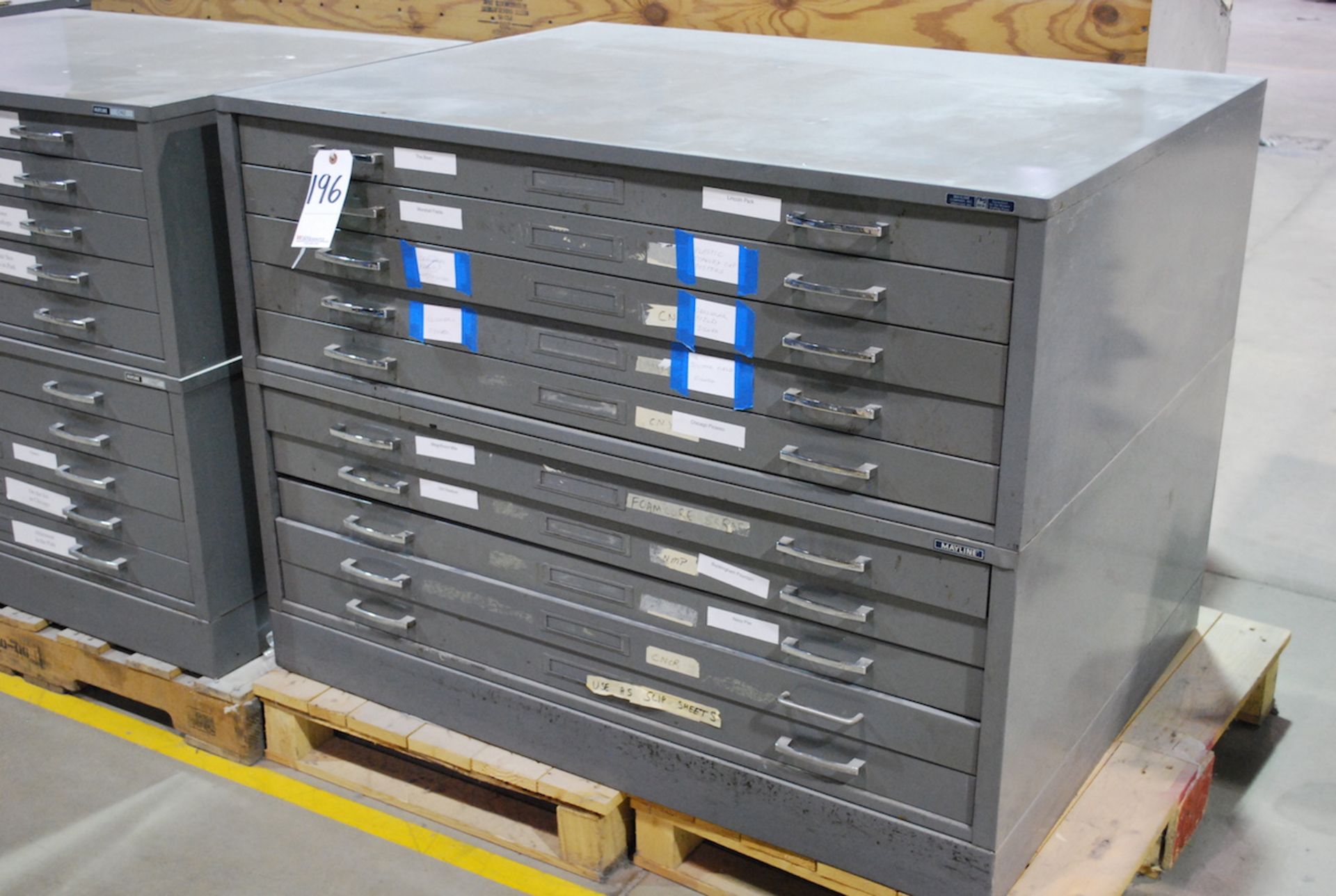 MAYLINE 10-DRAWER FLAT FILE CABINET (NO CONTENTS)