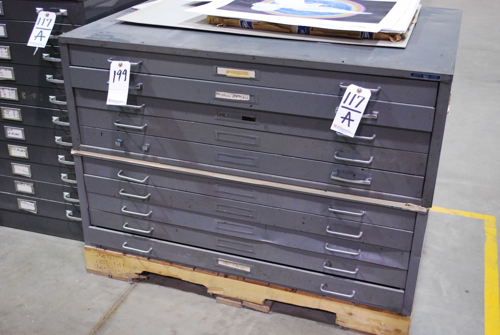 MAYLINE 10-DRAWER FLAT FILE CABINET (NO CONTENTS)