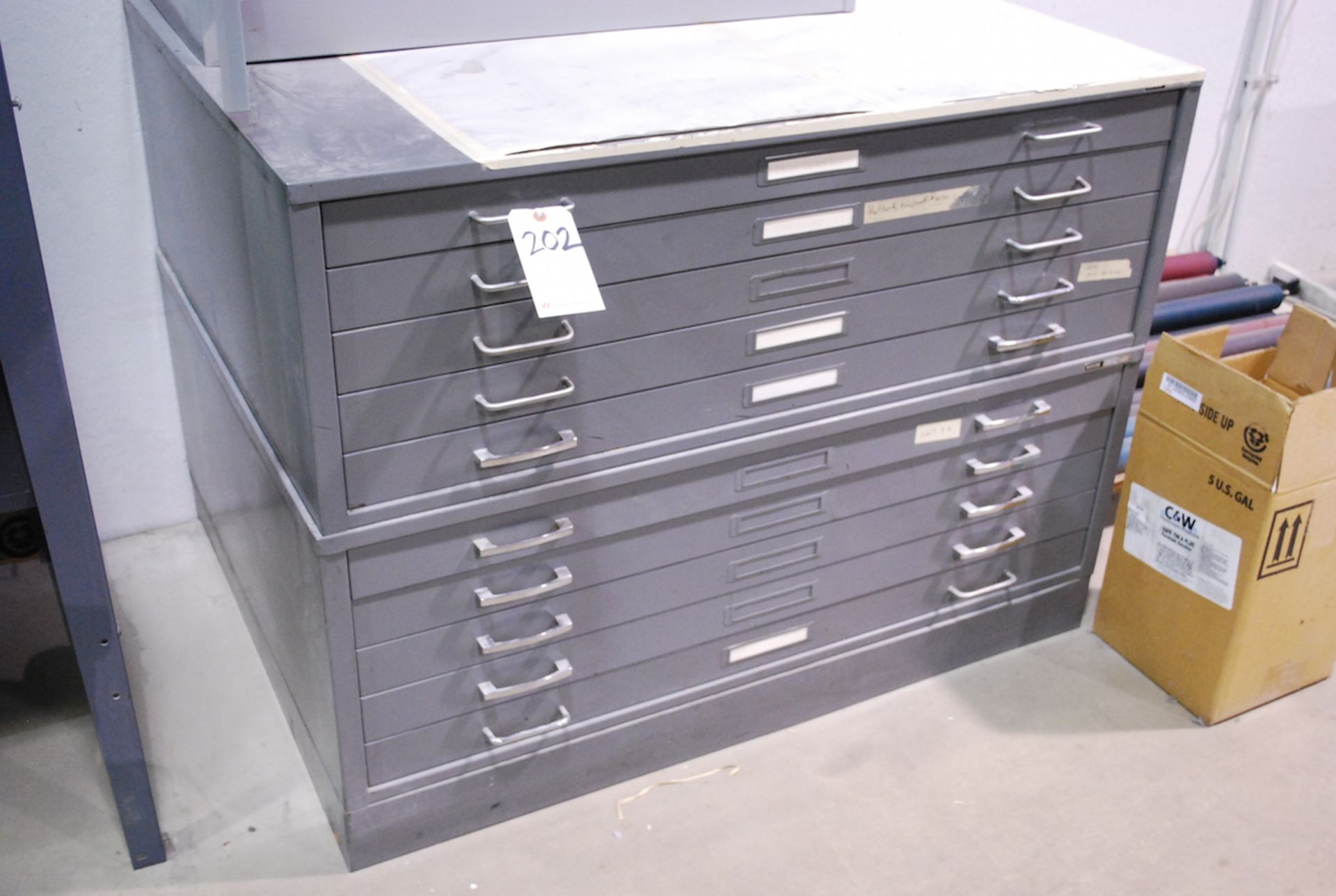 MAYLINE 10-DRAWER FLAT FILE CABINET (NO CONTENTS)