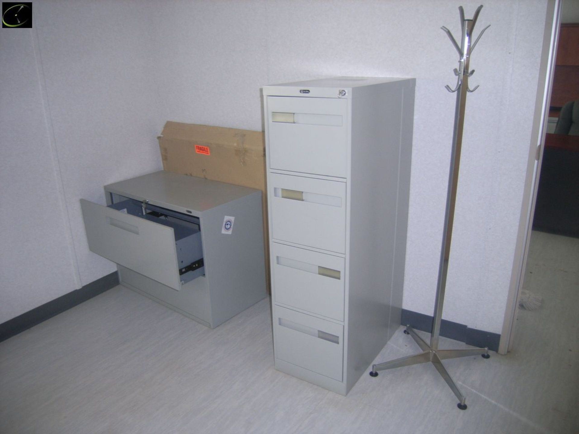 Two Pedestal Office Desk, Two Drawer Horizontal Filing Cabinet, Four Drawer Letter Size Filing - Image 6 of 6