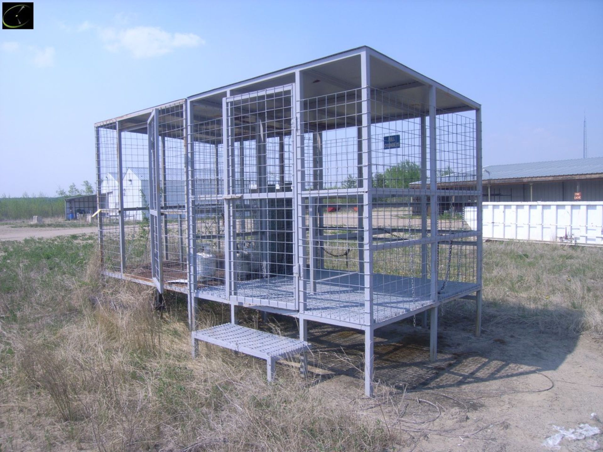 TWO Large Steel Caged Cylinder Containers - Image 3 of 6