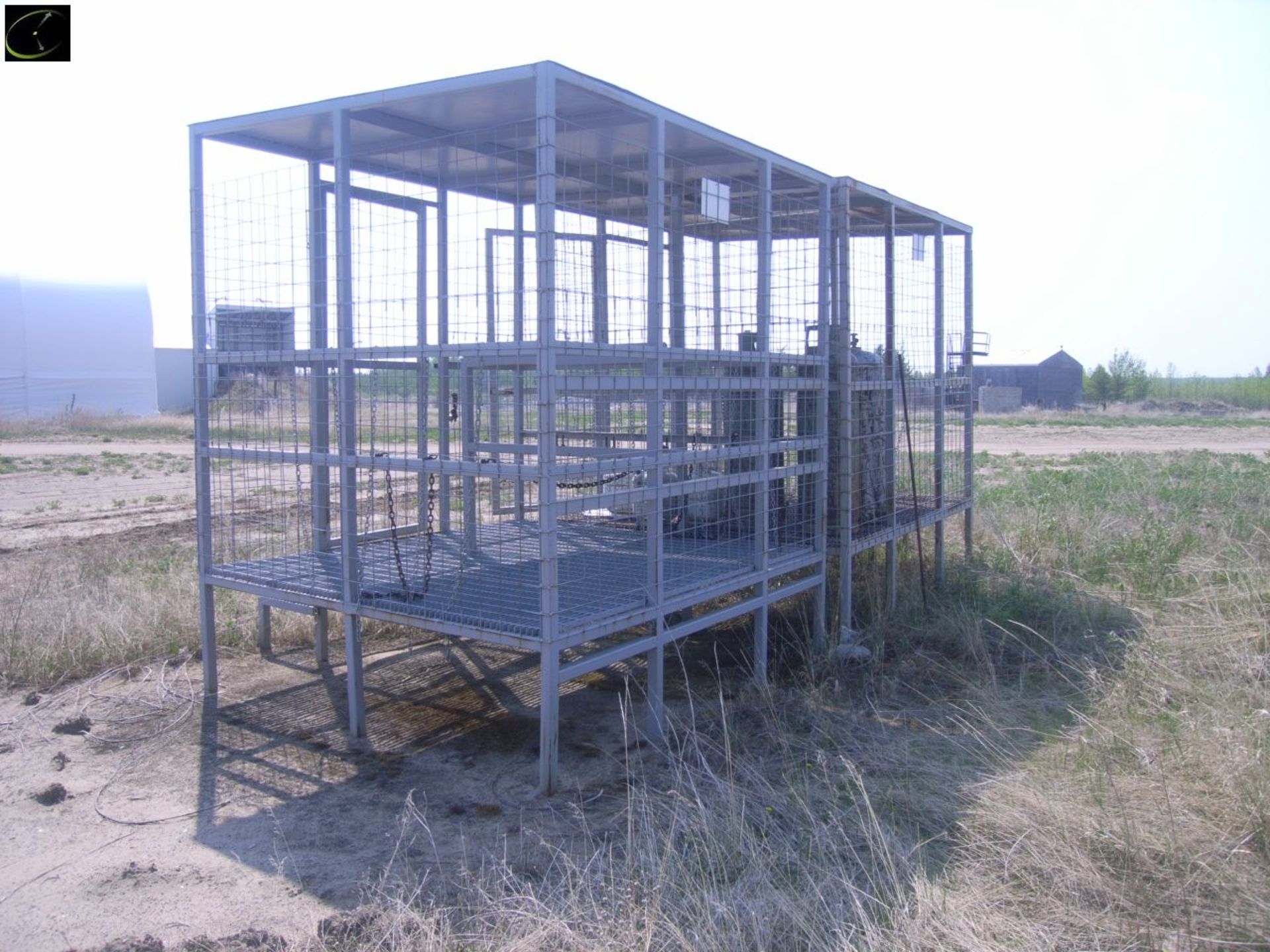 TWO Large Steel Caged Cylinder Containers - Image 6 of 6