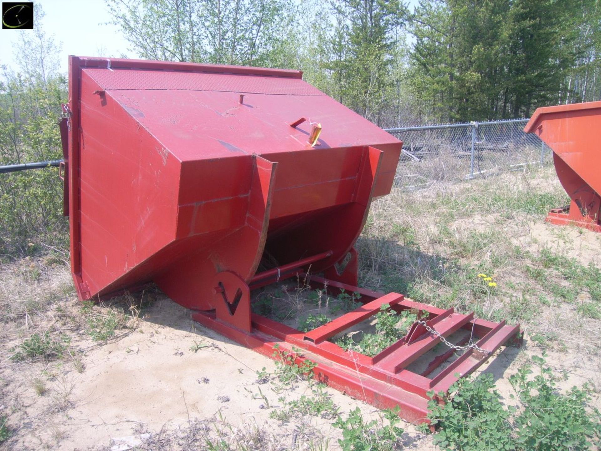 Larger Forklift Style Self Dumping Refuse Bin