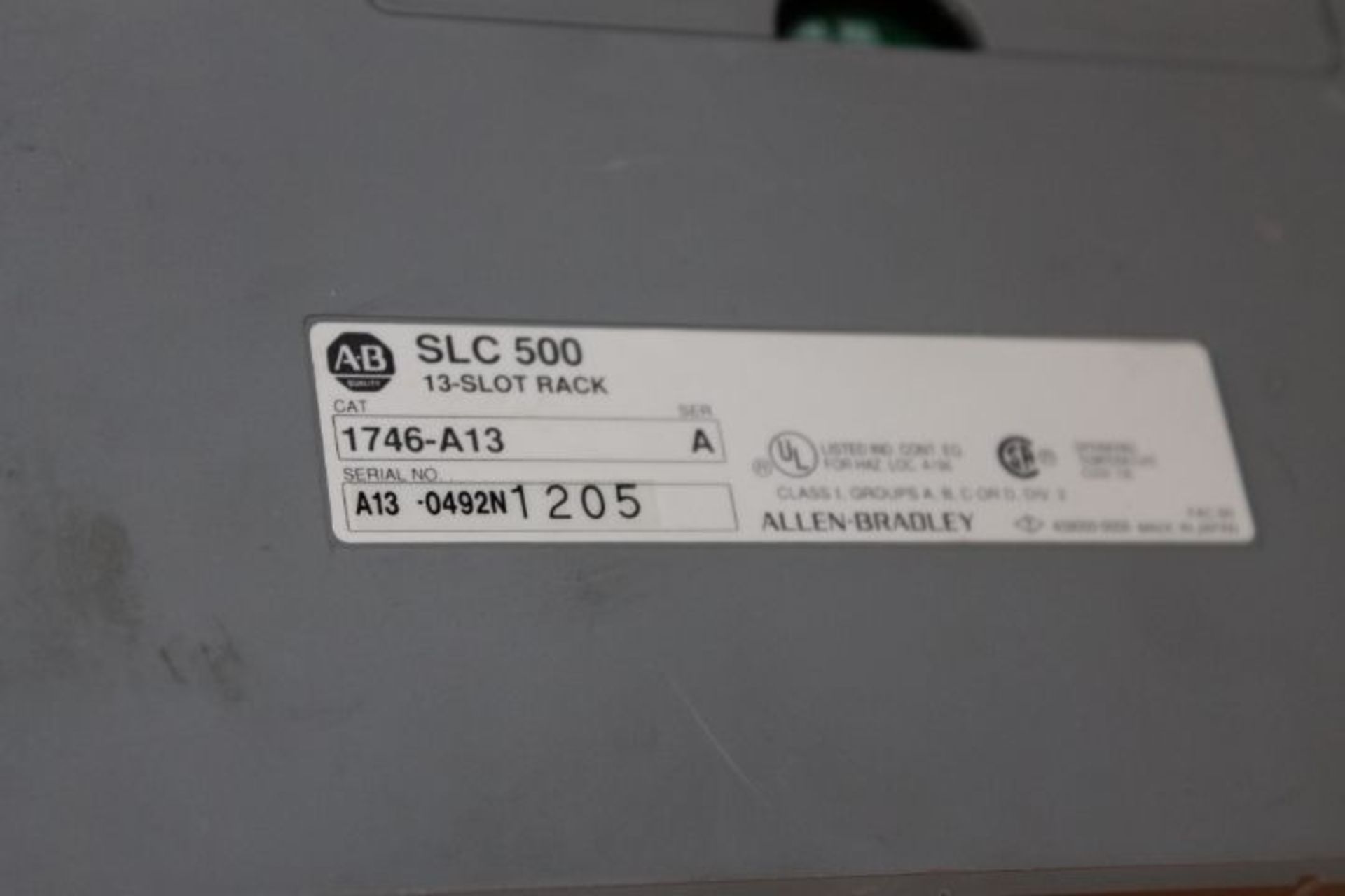 AB SLC 500 13 Slot Rack 1746-A13 with 12 Cards and Power Supply