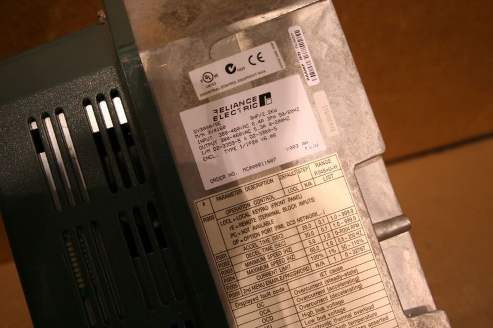 Reliance Electric Sensorless Enhanced AC Drive Mdl GV3000/SE - Image 2 of 2