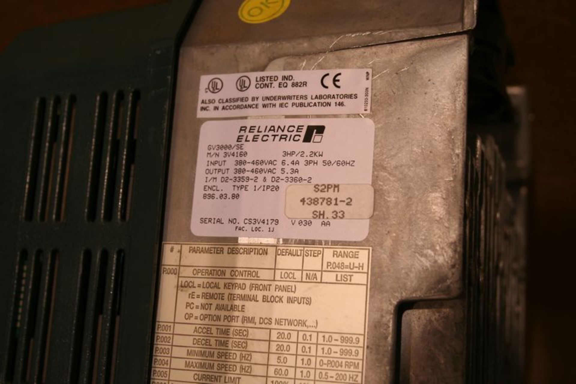 Reliance Electric Sensorless Enhanced AC Drive Mdl GV3000/SE - Image 2 of 2