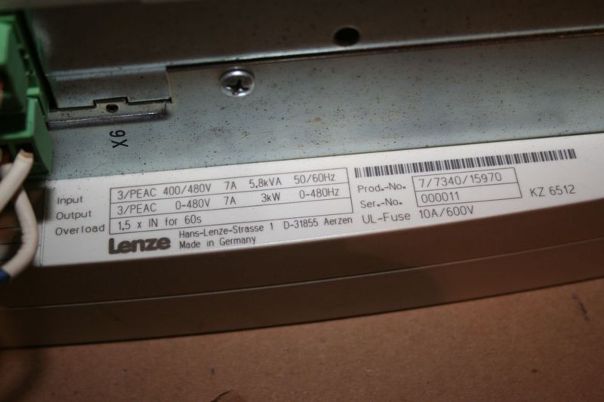 Lenze Prod.-No. 7/7340/15970 Power Source - Image 2 of 2