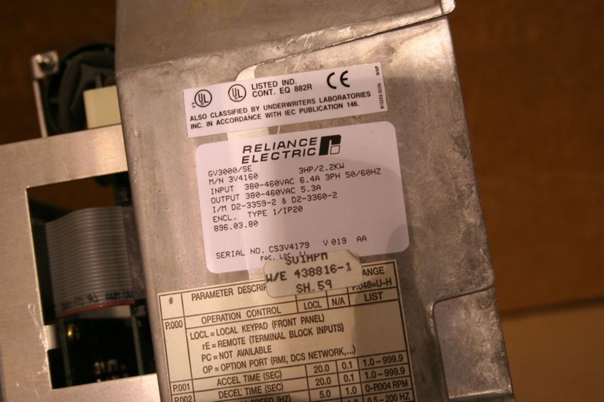 Reliance Electric Sensorless Enhanced AC Drive Mdl GV3000/SE (no cover) - Image 2 of 2