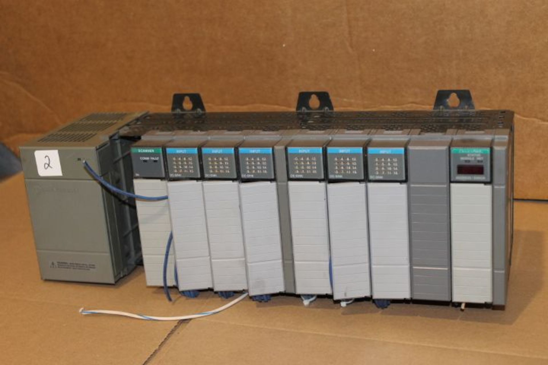 AB SLC 500 10-Slot Rack 1746-A10 with 8 Cards and Power Supply