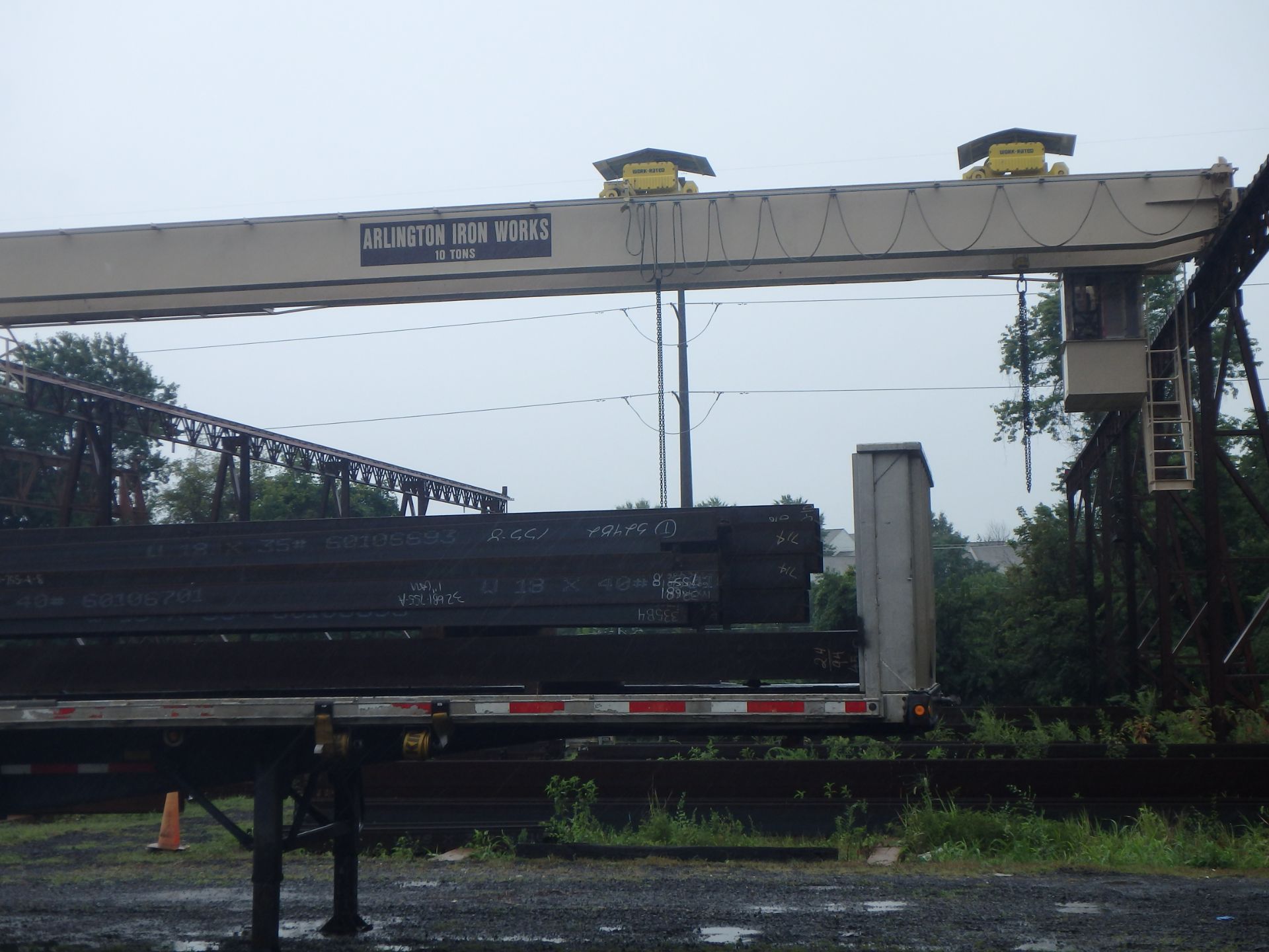 Crane System consisting of- 10 Ton Crane (Twin 5 ton Hoists), 74' Span, 280' (appx) Runway System - Image 3 of 4