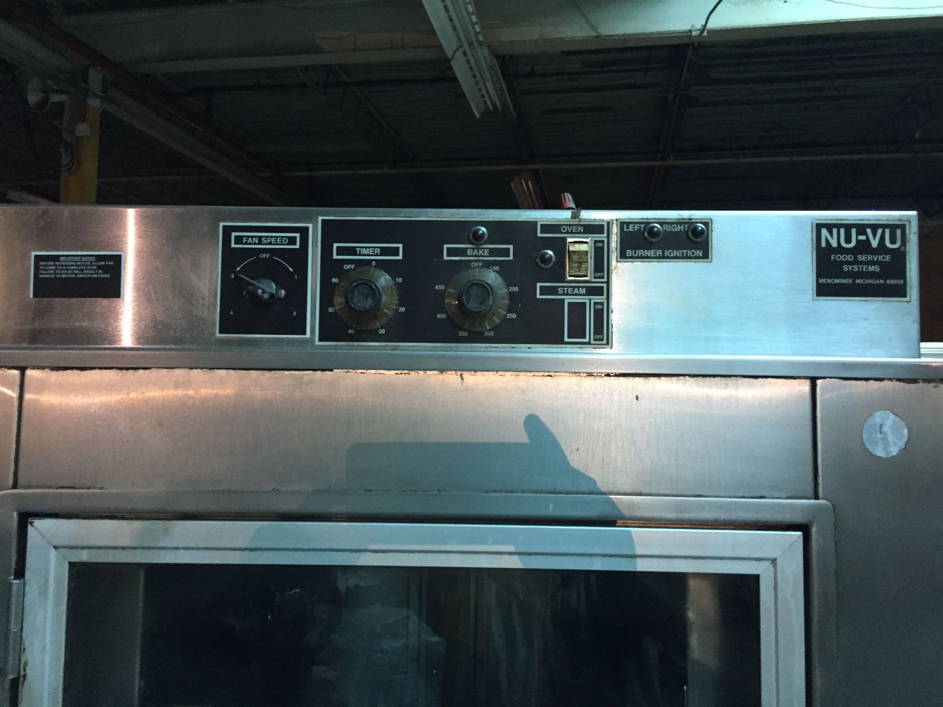 NU-VU Double Stack 6/6 Tray Gas Oven with Steamer (18" x 26" Sheat Pans) - Image 2 of 5