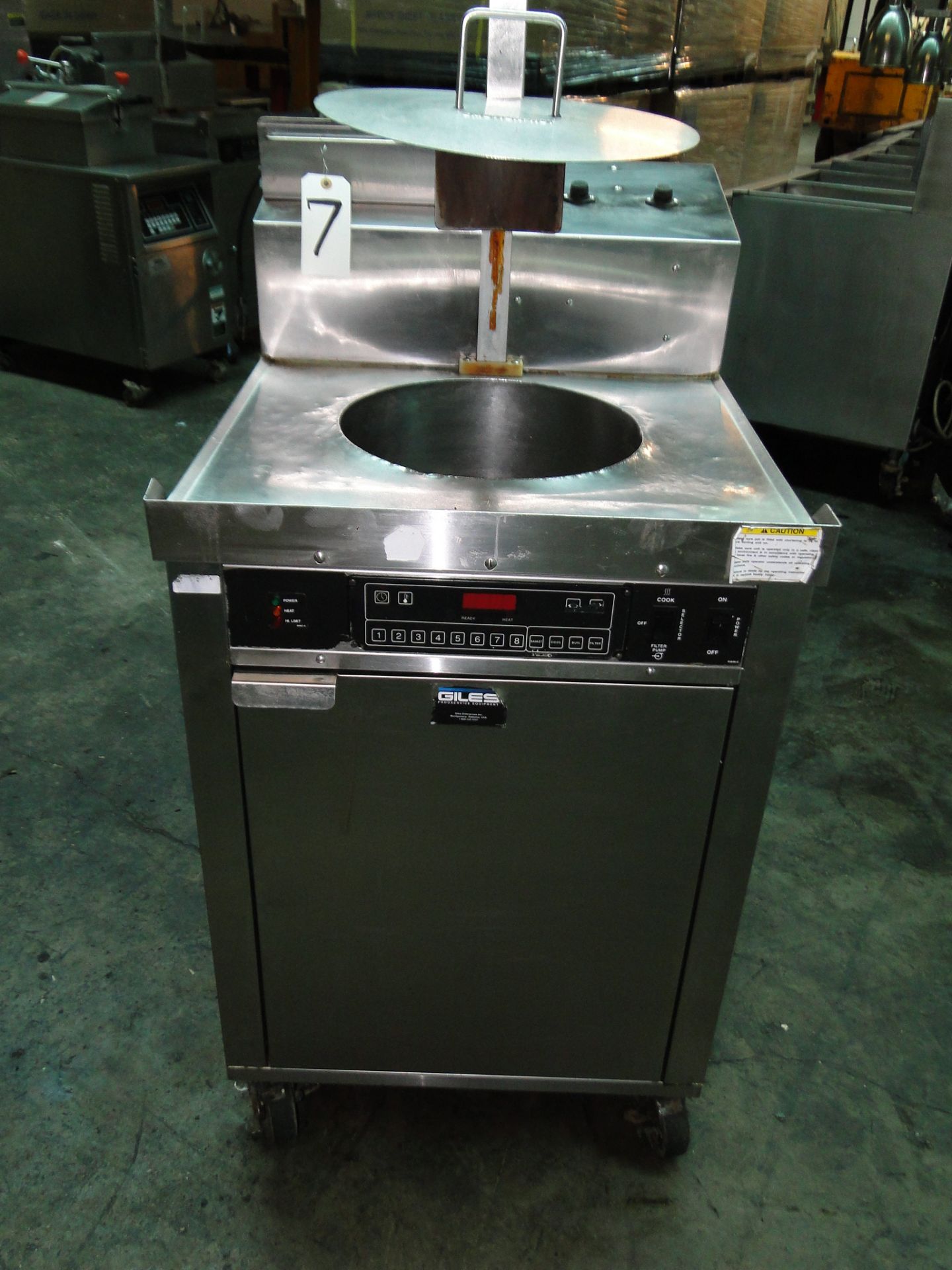 Giles "Chester Fried" Gas Fired Deep Fryer with Auto Lift, Model CF4006, S/N: 407240207, Equipped