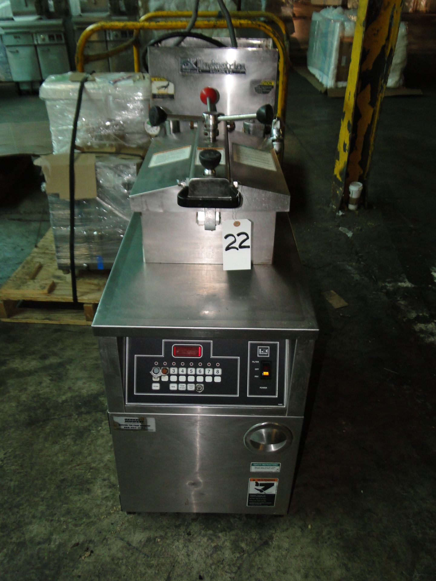 BK Industries Gas Fired Pressure Fryer, Model LGF FC, S/N: 661