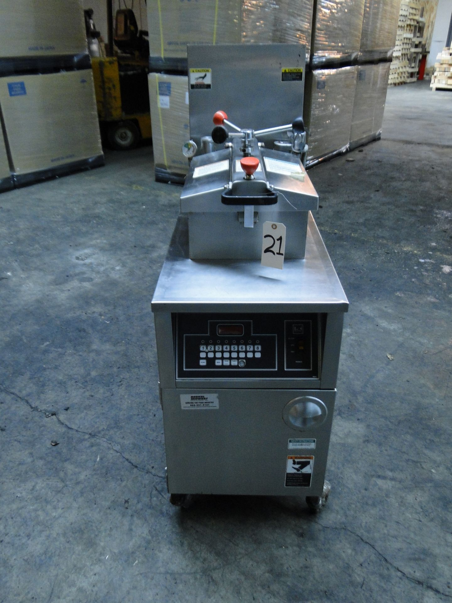 BK Industries Gas Fired Pressure Fryer, Model LGF FC, S/N: 50084