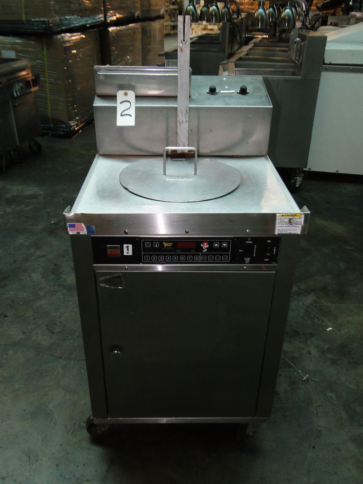 Giles "Chester Fried" Gas Fired Deep Fryer with Auto Lift, Model CF4006, S/N: A407180008, Equipped