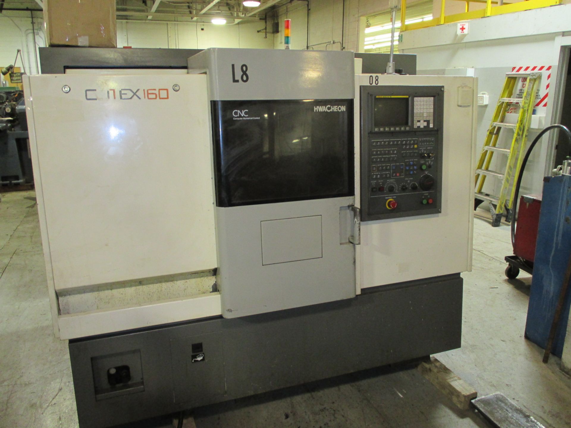 HWACHEON CUTEX 160 CNC LATHE YEAR 2005 LOCATION MI, BUYER TO SHIP LOADING FEE 200 - Image 10 of 10