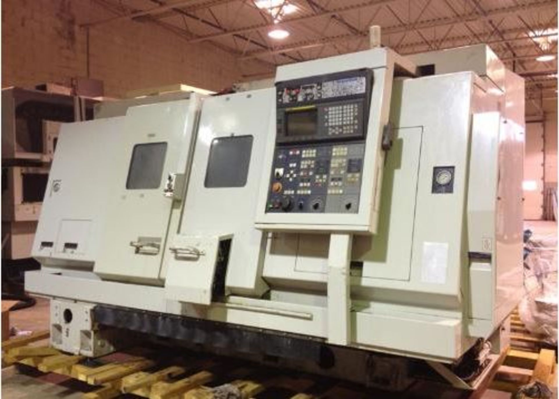 MORI SEIKI MODEL DL20 TWIN SPINDLE/TWIN TURRET CNC LATHE, SN 116, APPROX DATE OF MFG. 1998