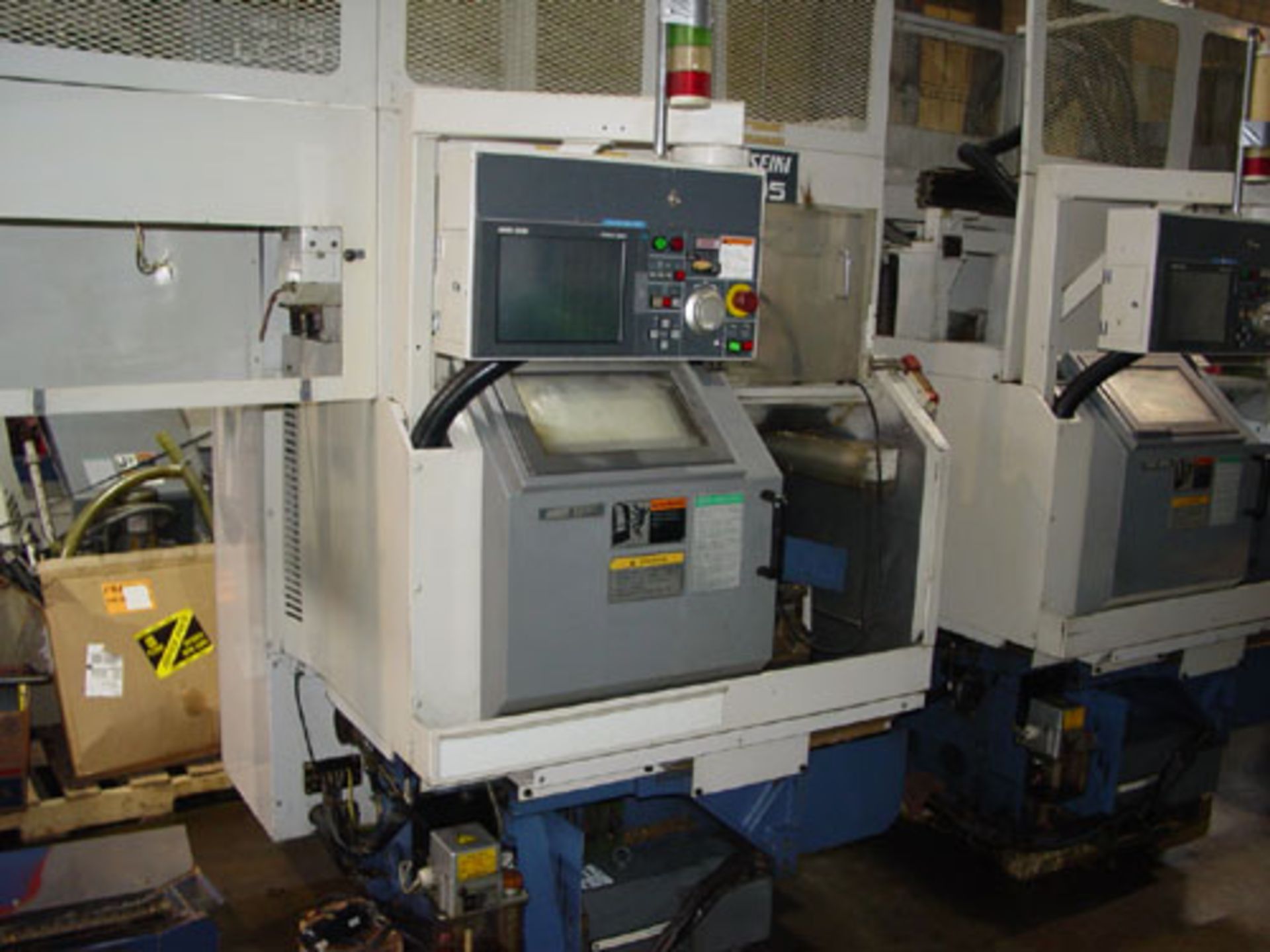 MORI SEIKI CL-05 CNC GANG STYLE CNC LATHE WITH ROBOT LOADER, YEAR 1996, SN 125 , LOCATION OHIO