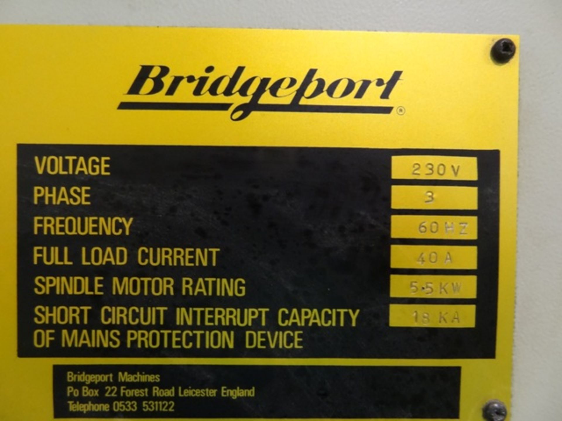 BRIDGEPORT INTERACT 412H VERTICAL MACHINING CENTER, SN 75821A, YEAR 1989, LOCATION MI - Image 4 of 5