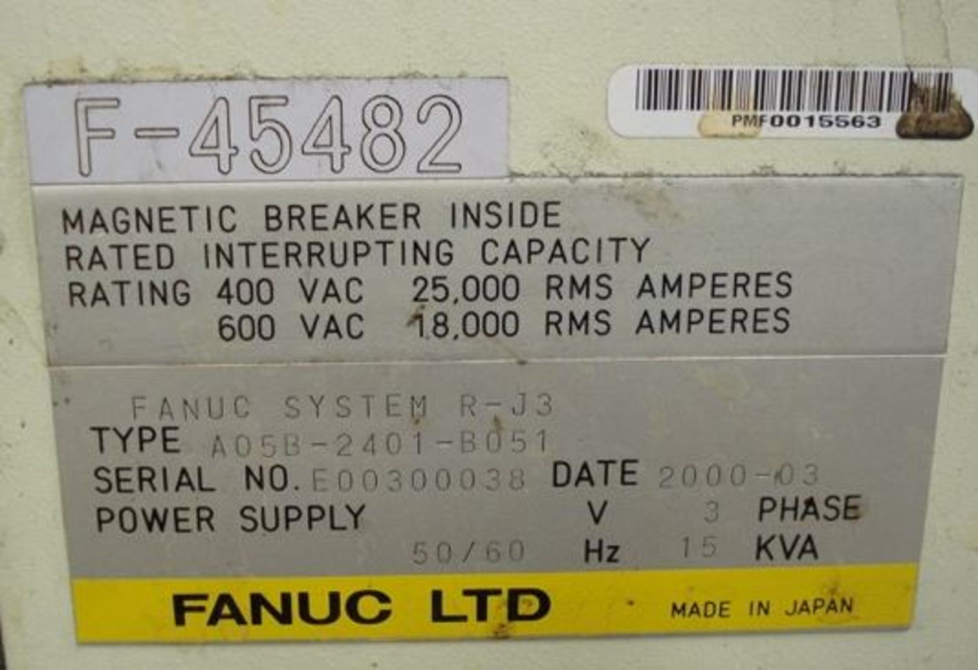 FANUC S-430iW, SN F-45482 WITH RJ3 CONTROL, CABLES & TEACH PENDANT, LOCATION MI - Image 4 of 5