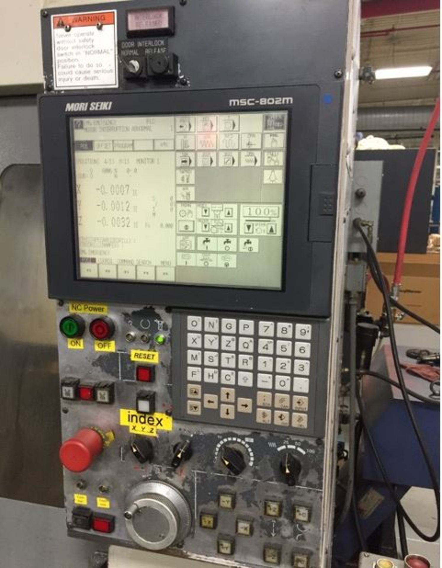 MORI SEIKI TV-30 CNC HIGH SPEED DRILL & TAP MACHINE, YEAR 1996, SN 0378, LOCATION MI - Image 4 of 5