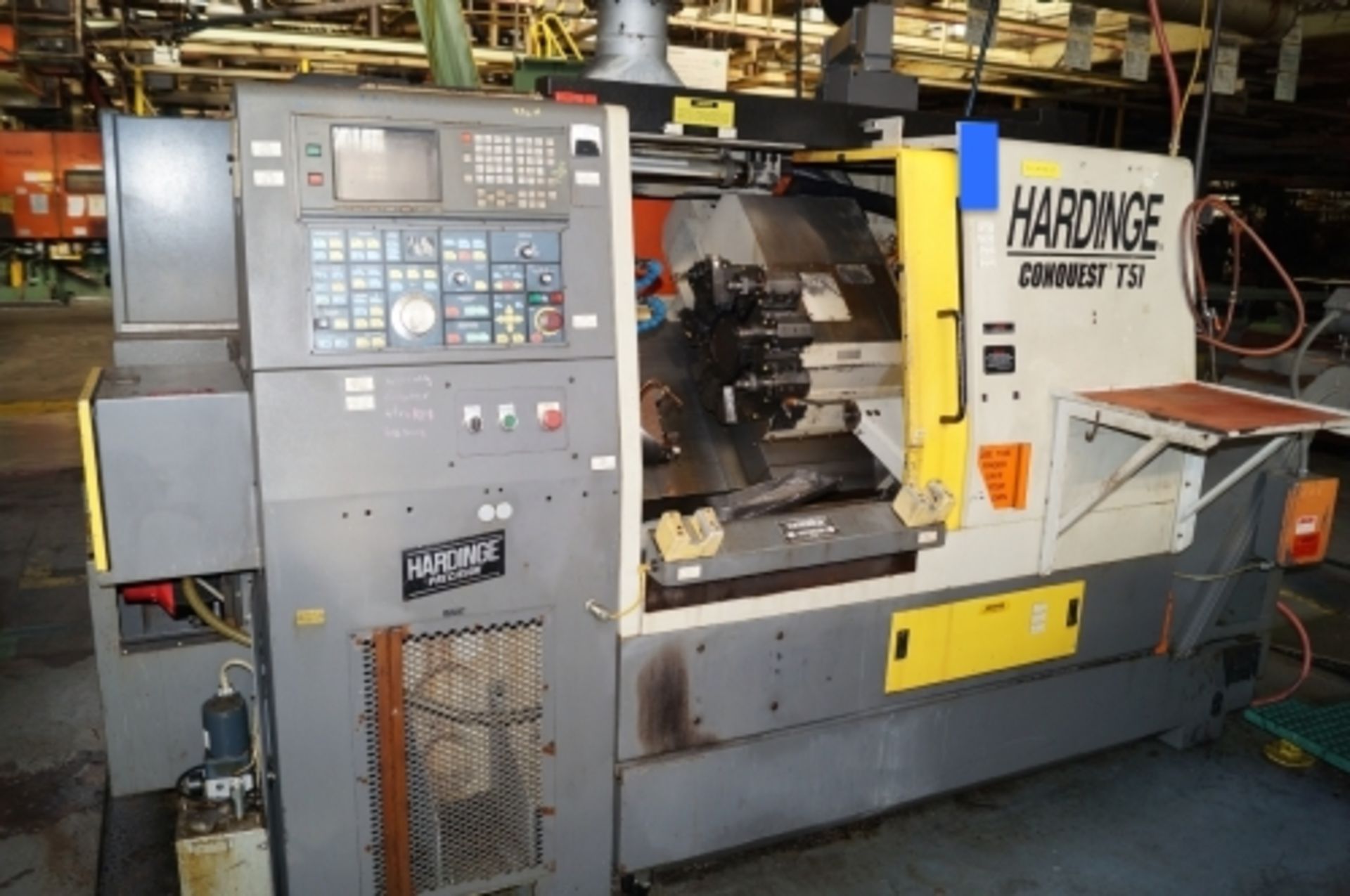 HARDINGE CONQUEST T-51 CNC HORIZONTAL LATHE, YEAR 1996, LOCATION MI, BUYER TO LOAD & SHIP