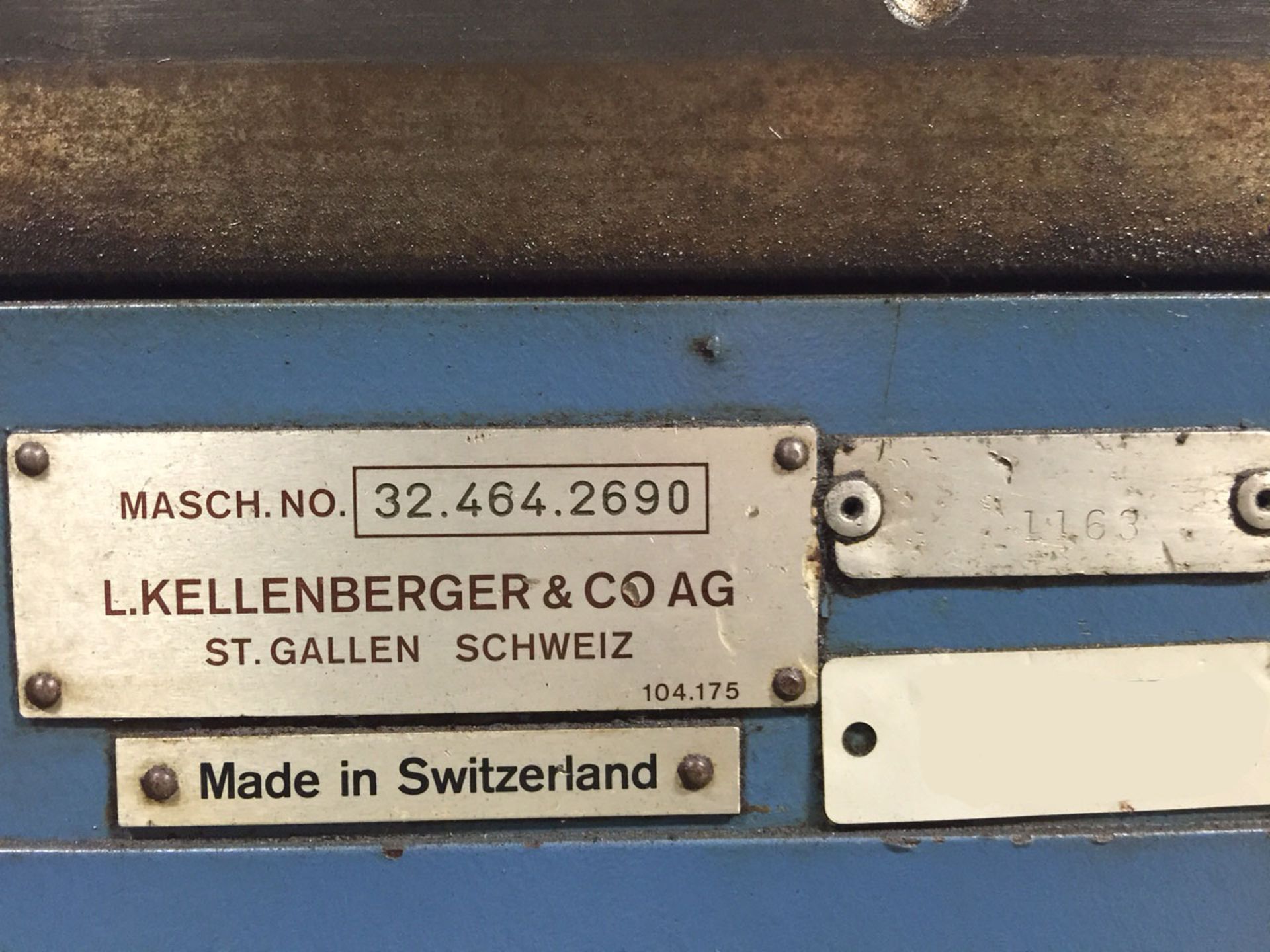 KELLENBERGER 1000U UNIVERSAL CYLINDRICAL GRINDER, SN 32.464.2690, LOCATION MI - Image 2 of 6