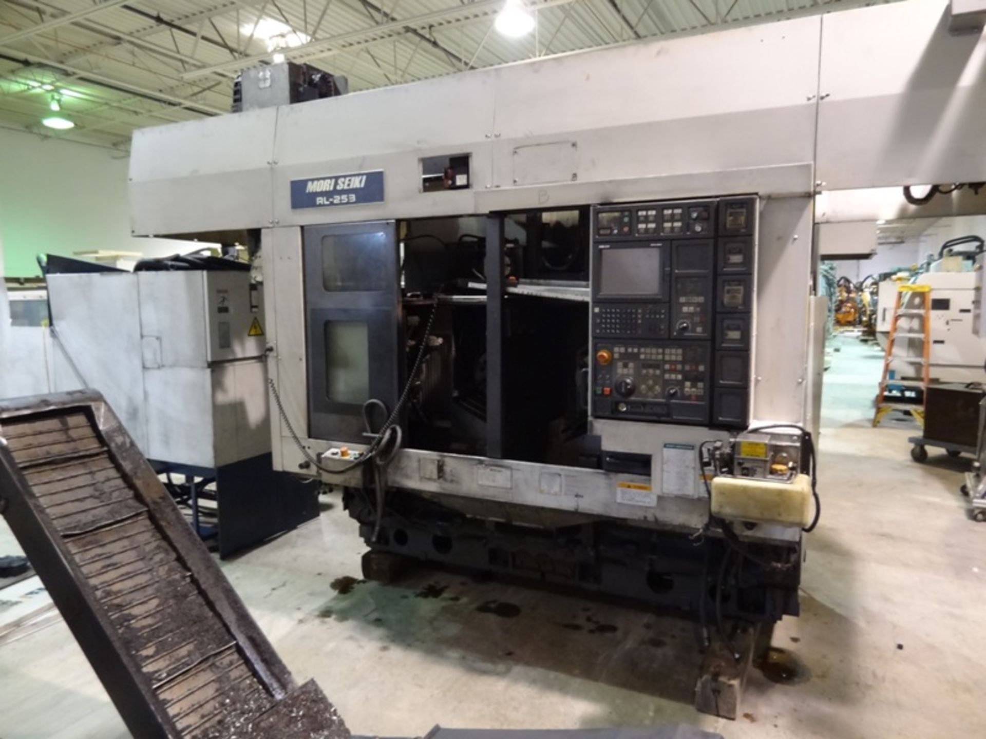 MORI SEIKI RL253 TWIN SPINDLE CNC CHUCKER WITH GANTRY LOADER, SN 77, YEAR 1999, LOCATION MI