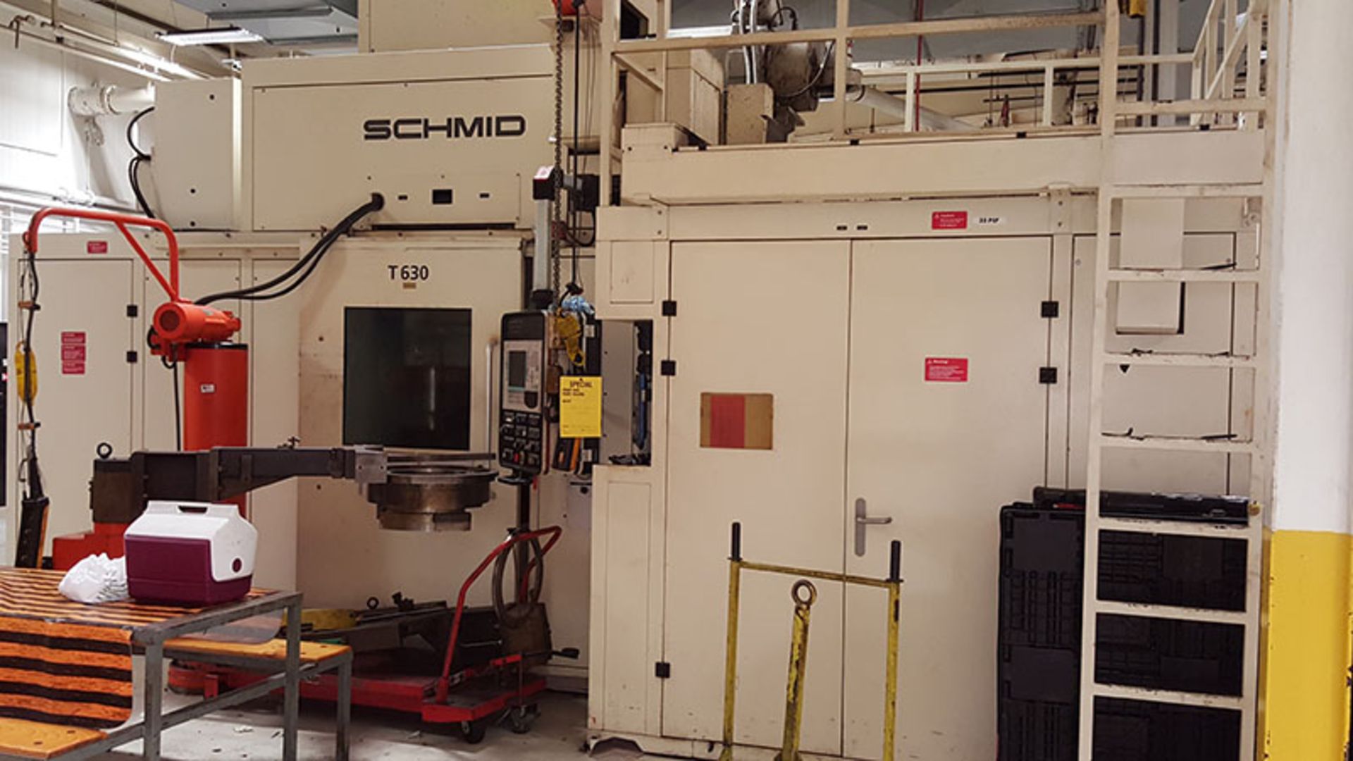 SCHMID MODEL T-630 ORBITAL FORMING PRESS, YEAR  2002, LOCATION MI, BUYER TO LOAD AND SHIP - Image 2 of 12