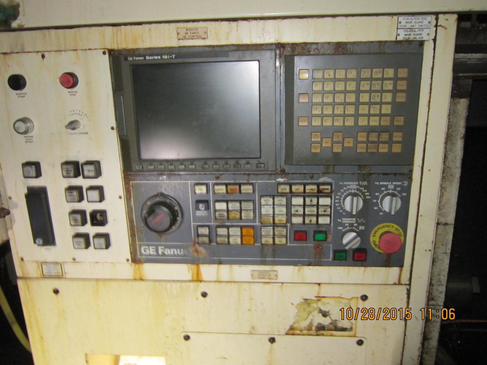 HARDINGE MODEL CSA 65 CNC LATHE WITH LOADER, 1999, LOCATION MI, BUYER TO LOAD AND SHIP - Image 3 of 4