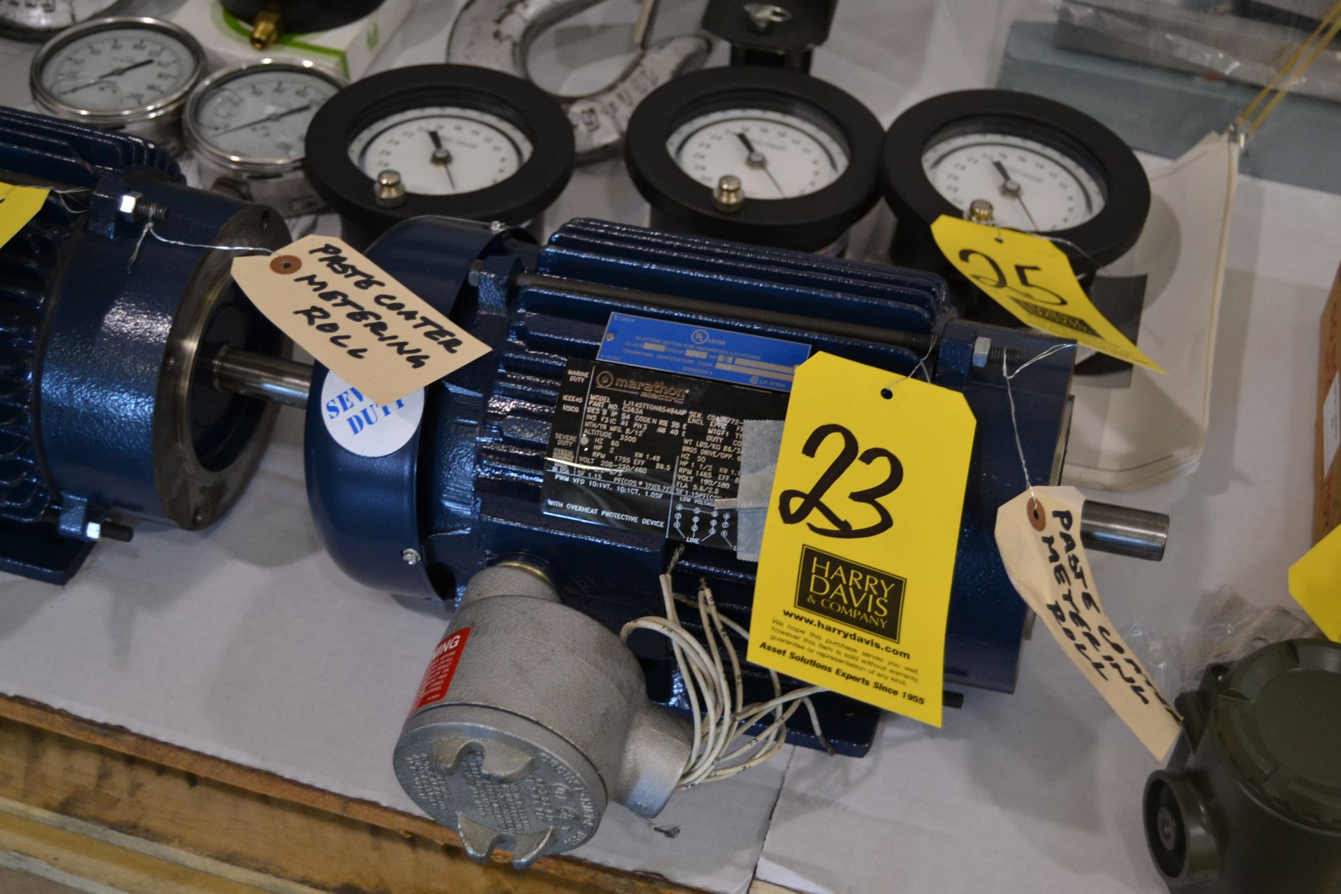 New Marathon 2 HP 1,755 RPM Motor, with Explosion Proof Wire Unit