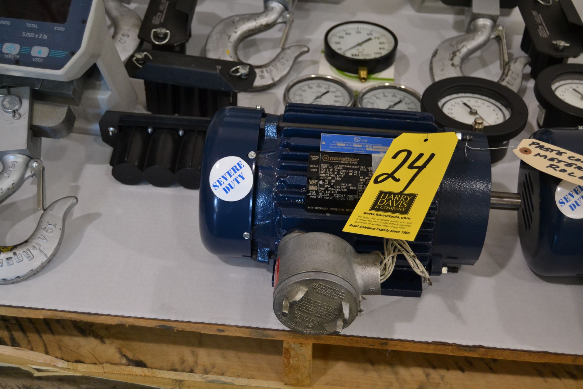 New Marathon 2 HP 1,755 RPM Motor, with Explosion Proof Wire Unit