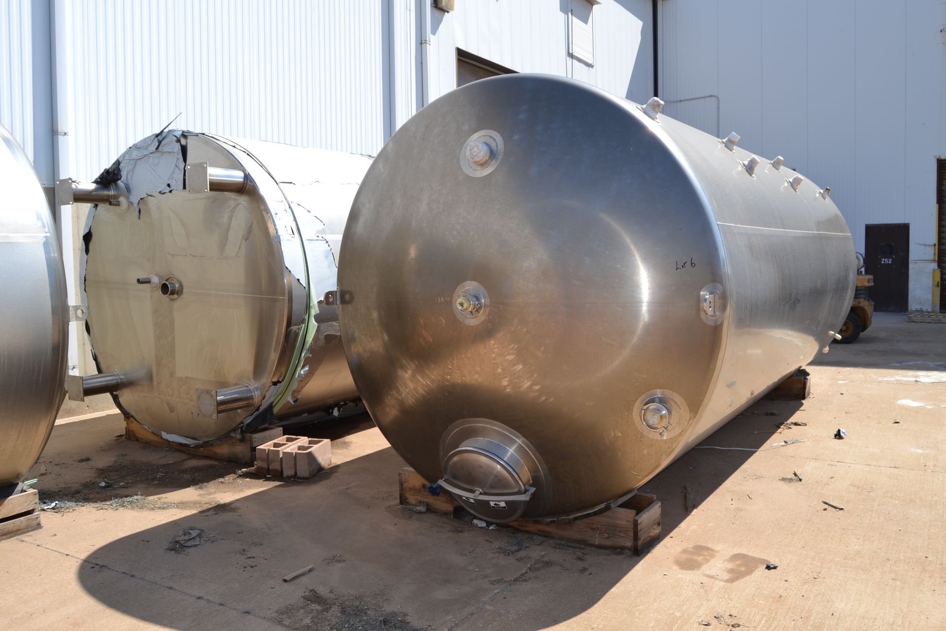 2012 New, Never Used A & B Process Systems 4,205 Gal. 316L S/S Jacketed Dome Top, Pitched Bottom