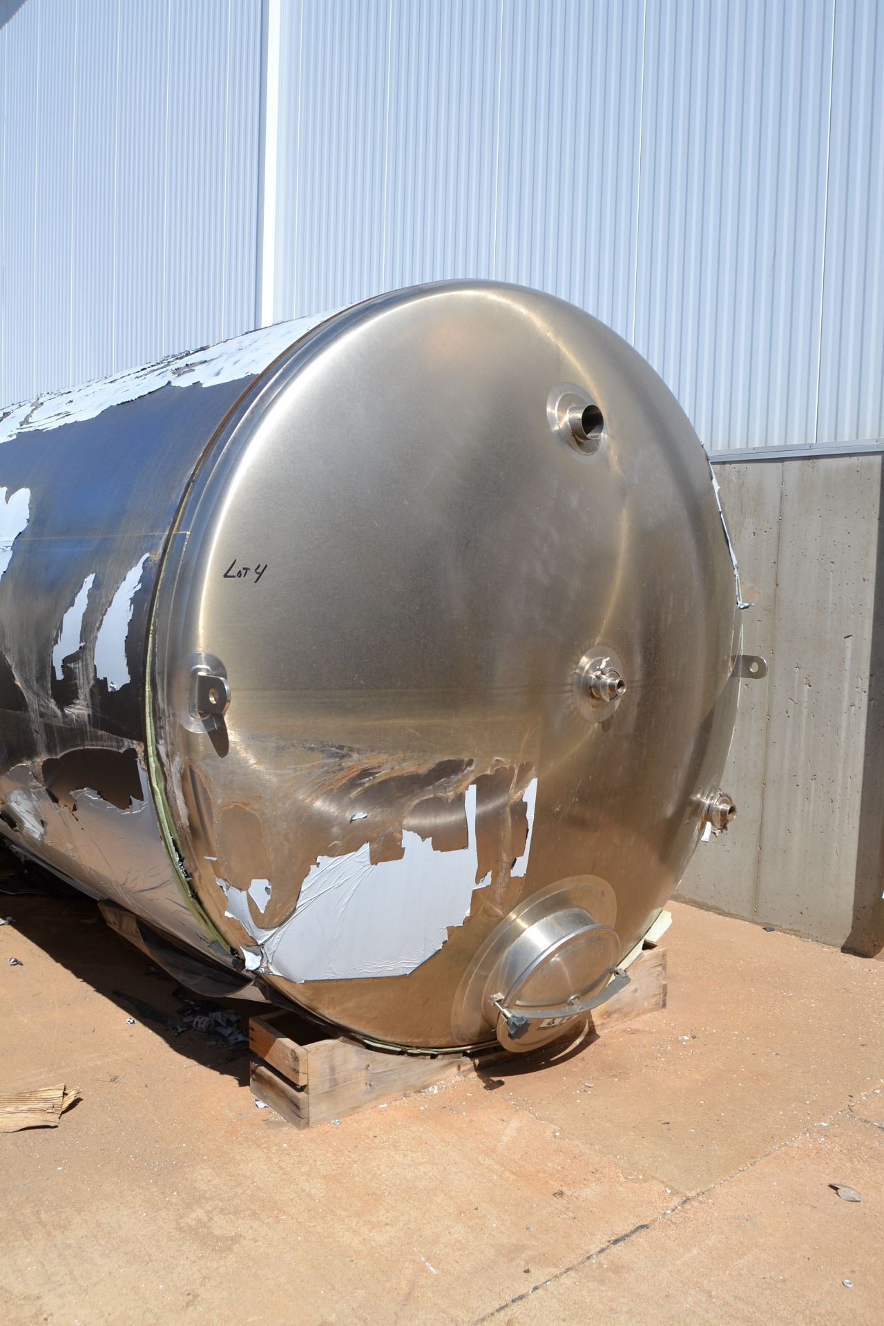 2012 New, Never Used A & B Process Systems 4,205 Gal. 316L S/S Jacketed Dome Top, Pitched Bottom