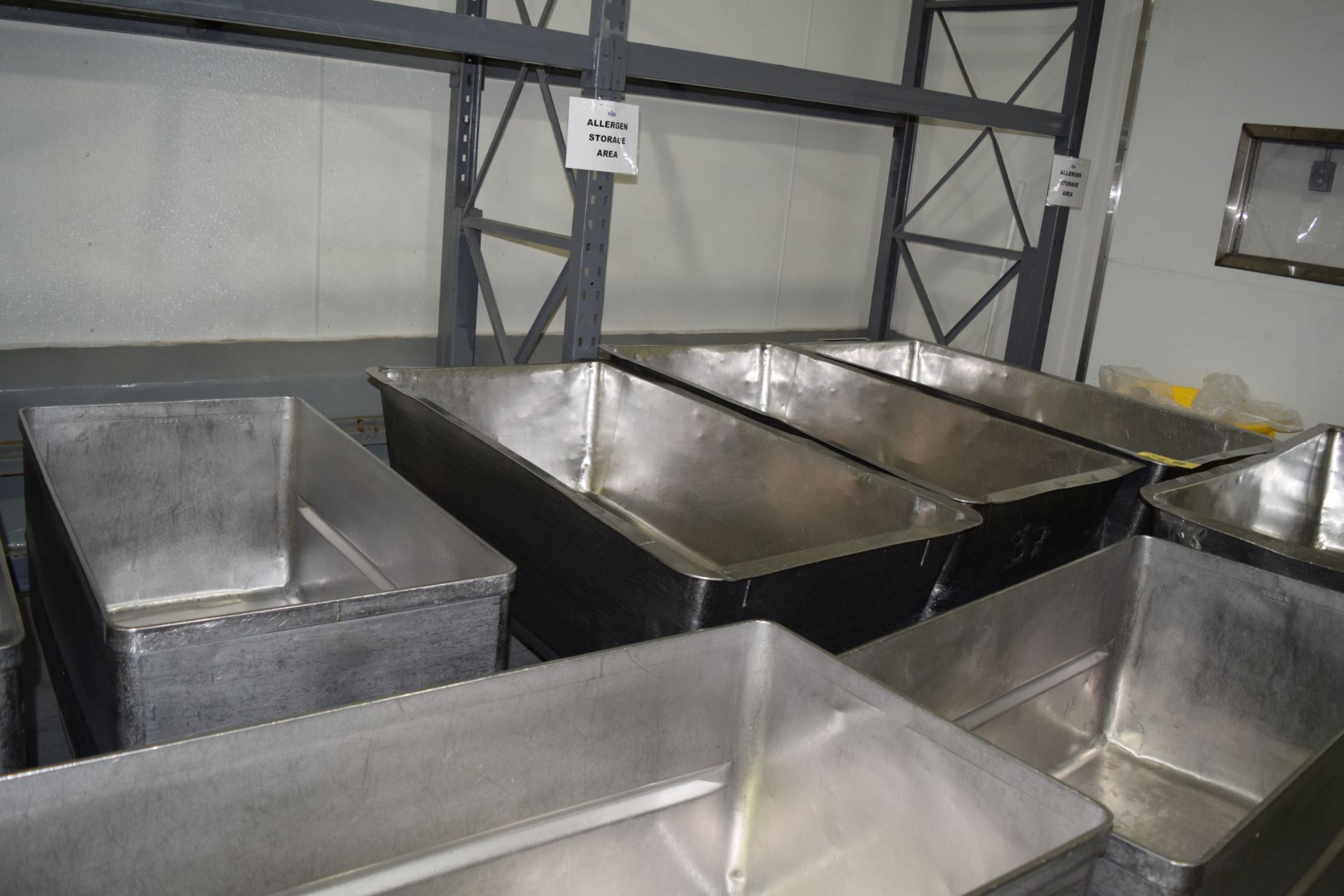 S/S Meat Tubs, Mounted on Casters