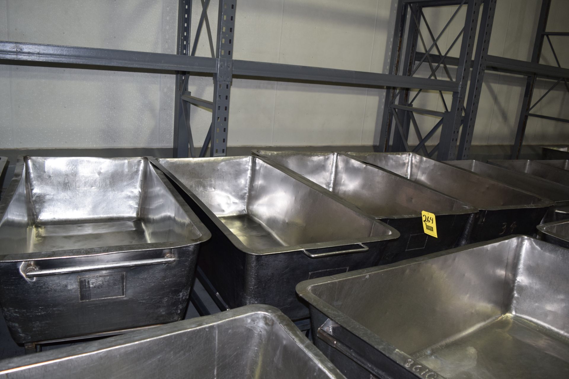 S/S Meat Tubs, Mounted on Casters
