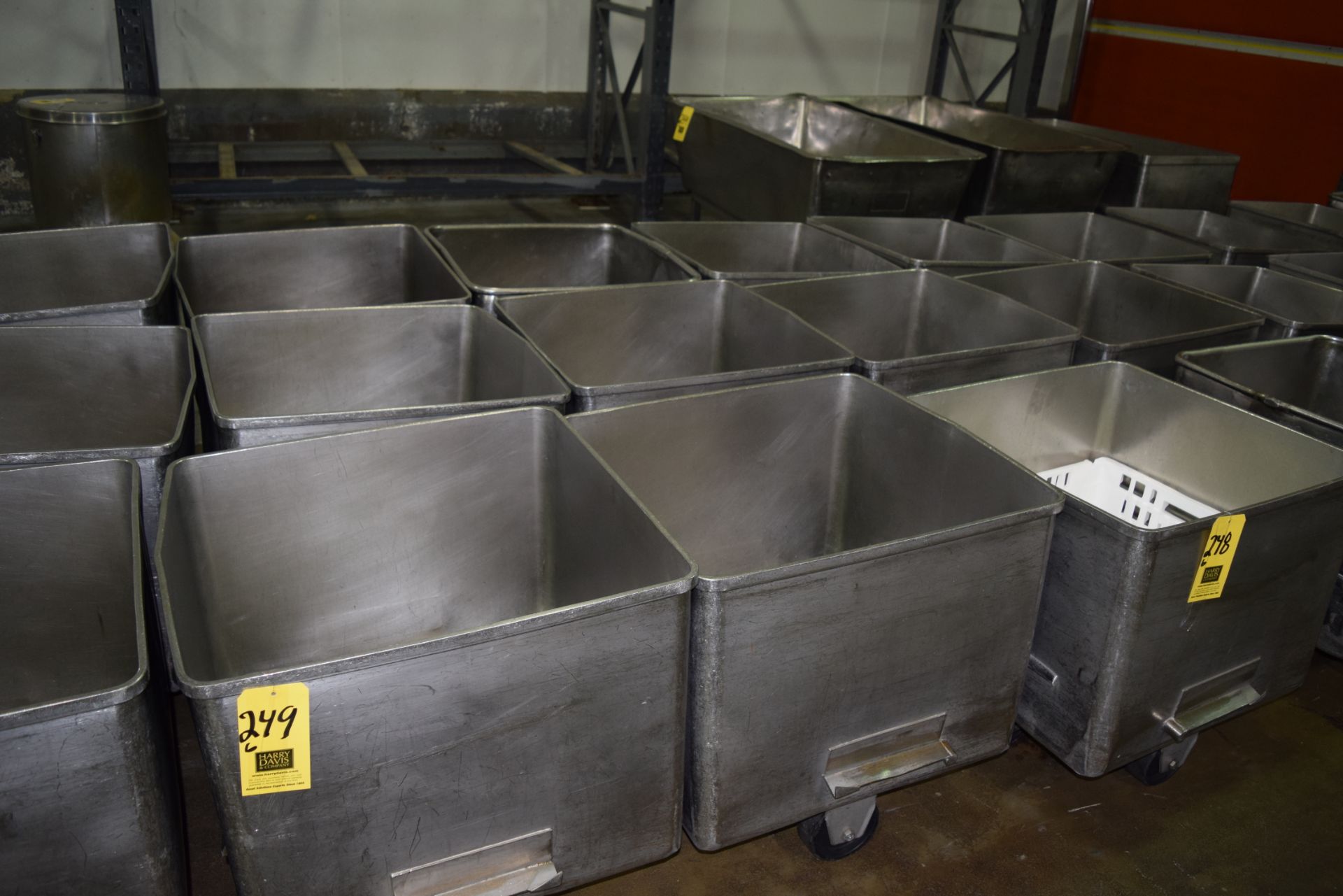 S/S Dumper Tubs, Mounted on Casters