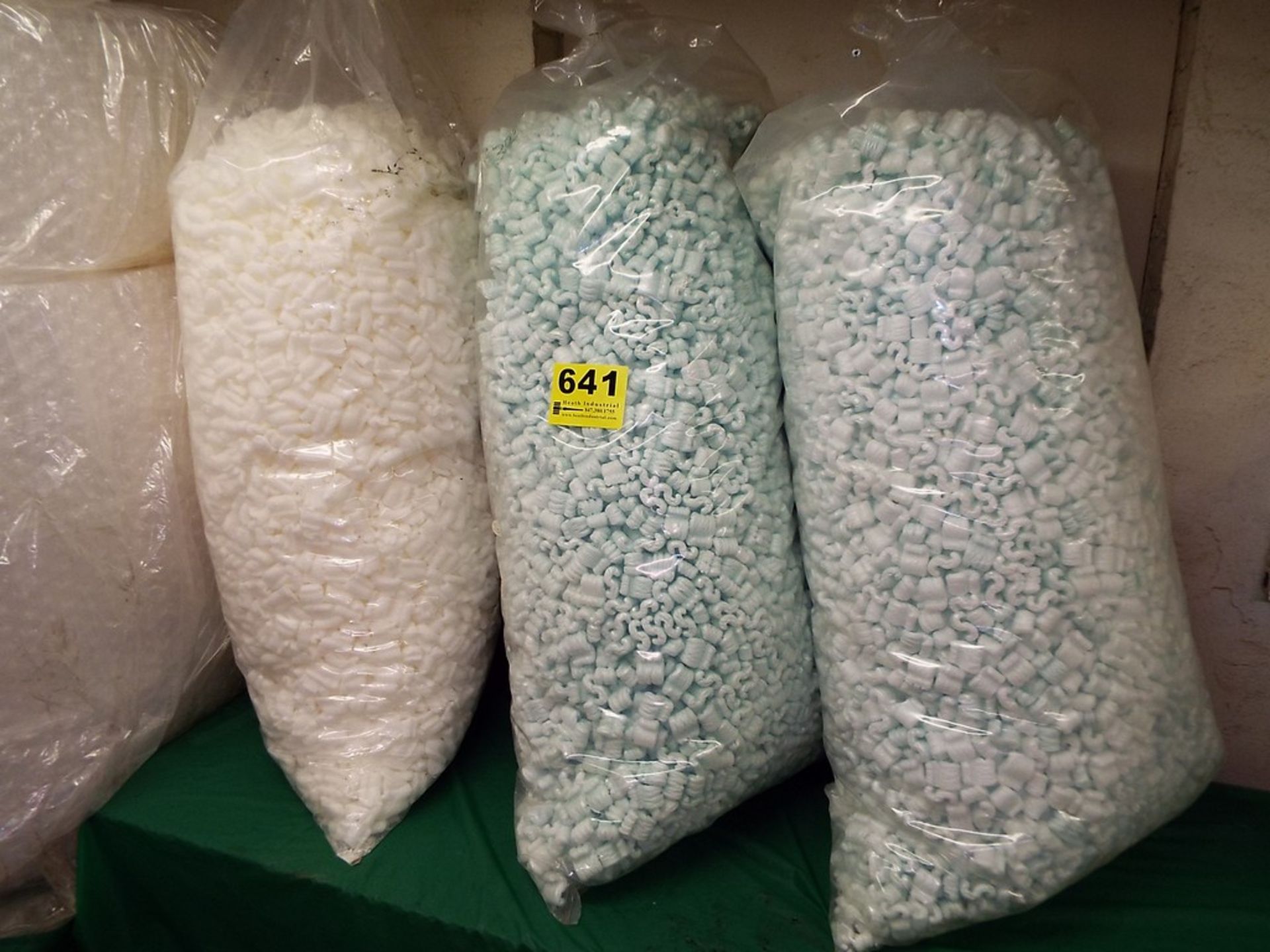 ASSORTED STYROFOAM PEANUTS IN THREE BAGS