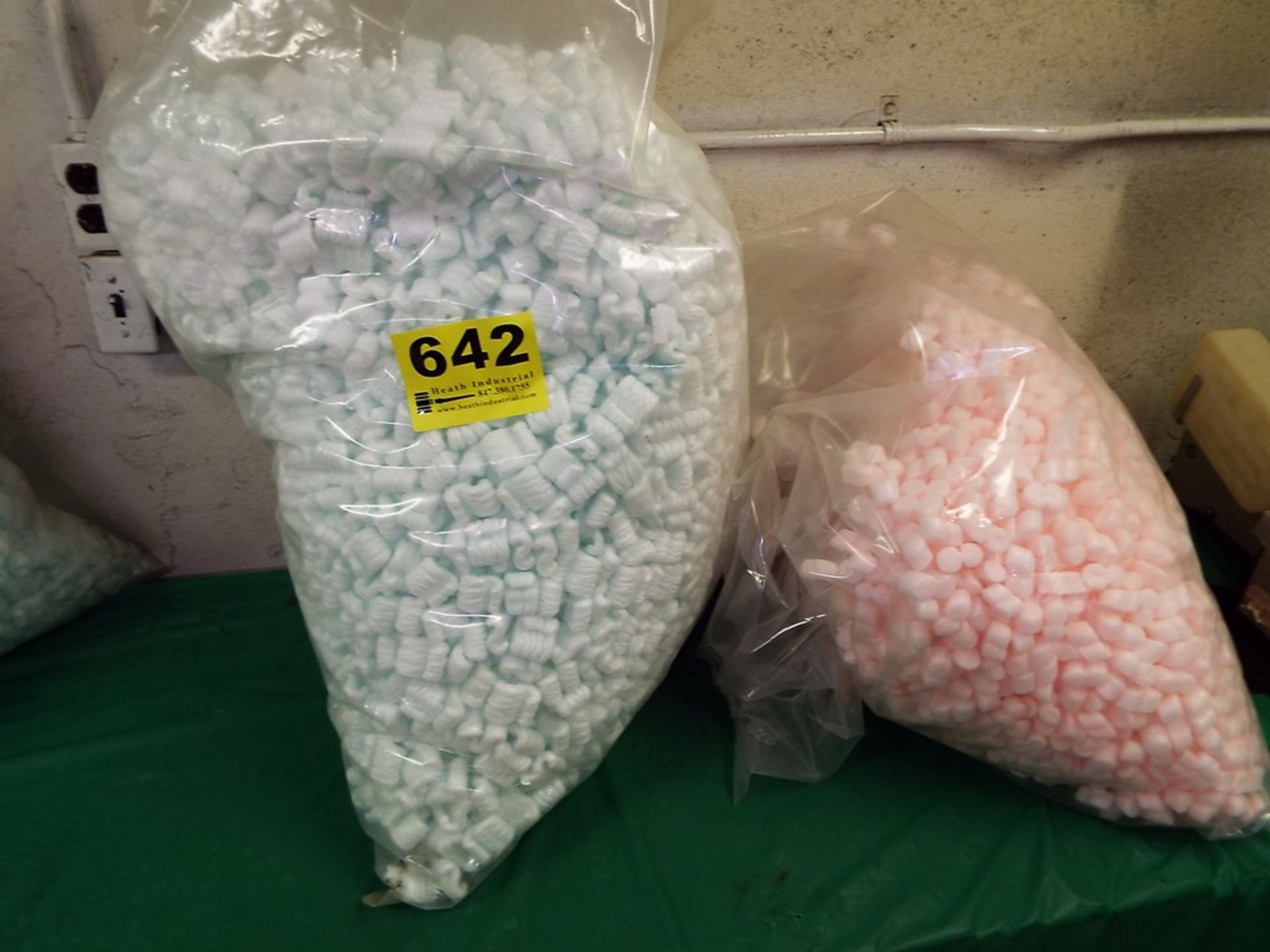 ASSORTED STYROFOAM PEANUTS IN THREE BAGS