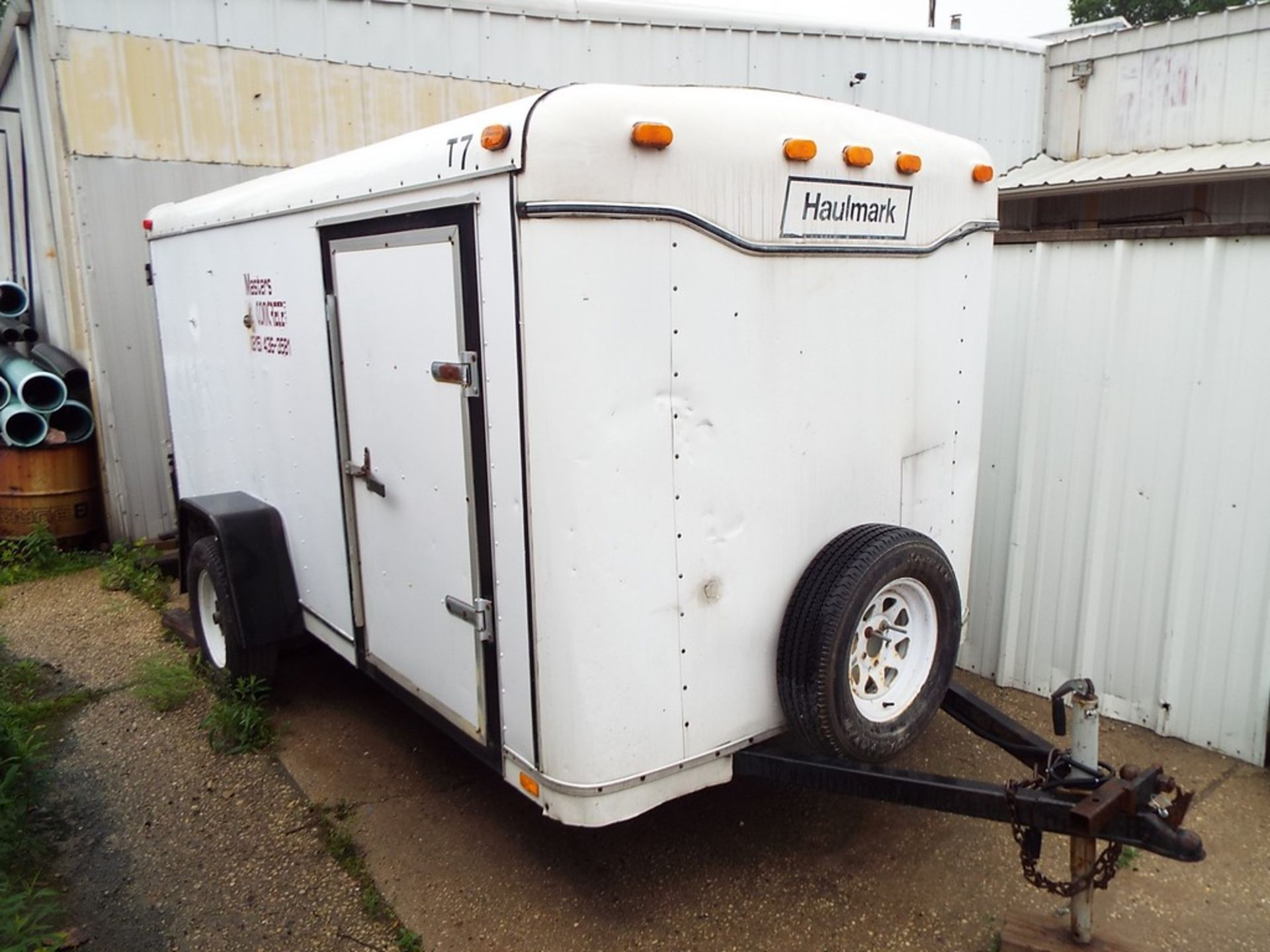 HAULMARK 12â€™ S/A ENCLOSED CARGO TRAILER VIN: 16HCB1219RH024001 (1994) W/ SIDE & REAR DOORS - Image 2 of 6