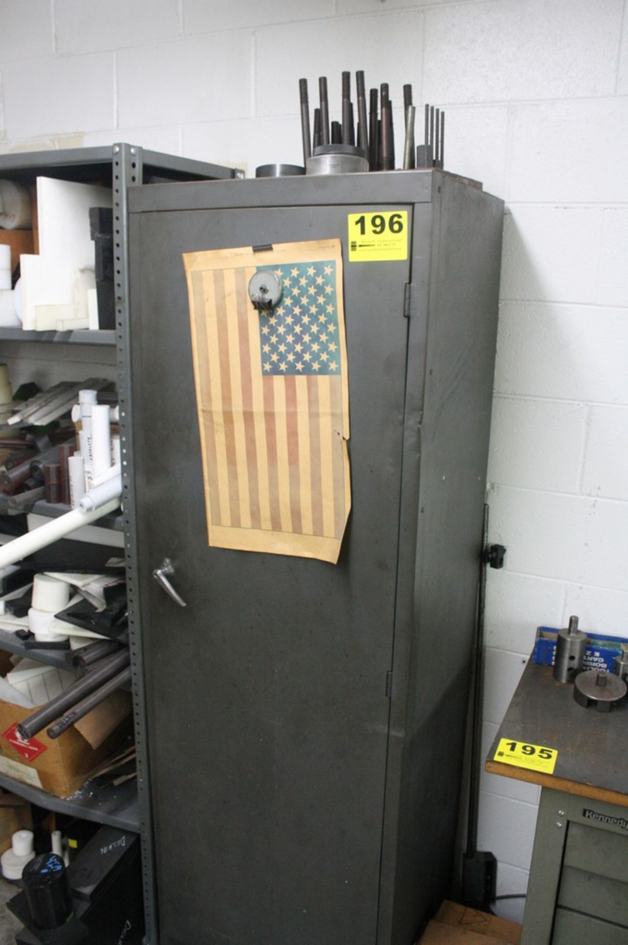 METAL STORAGE CABINET AND CONTENTS-72"