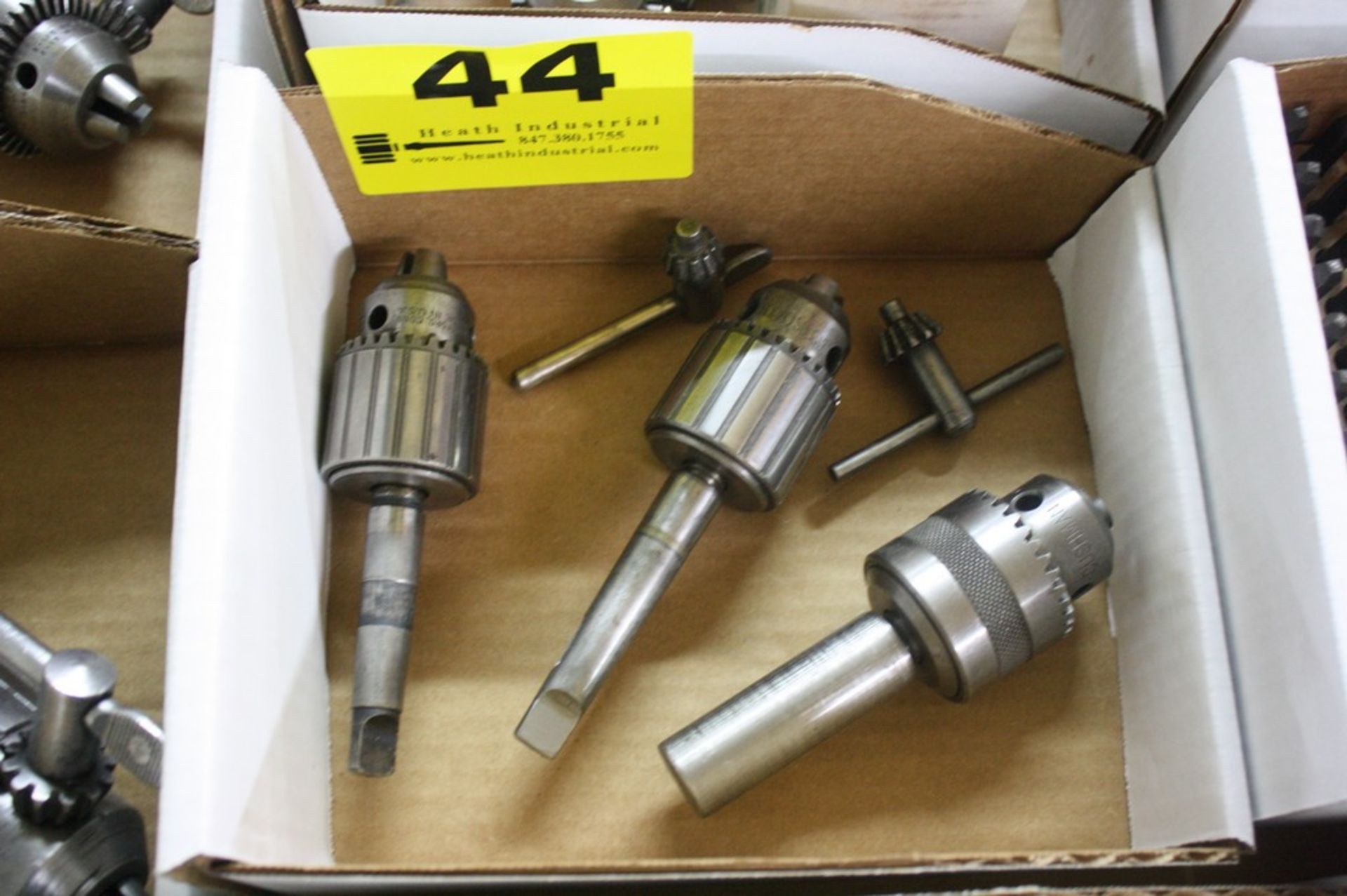 (3) ASSORTED 0" TO 1/2" DRILL CHUCKS