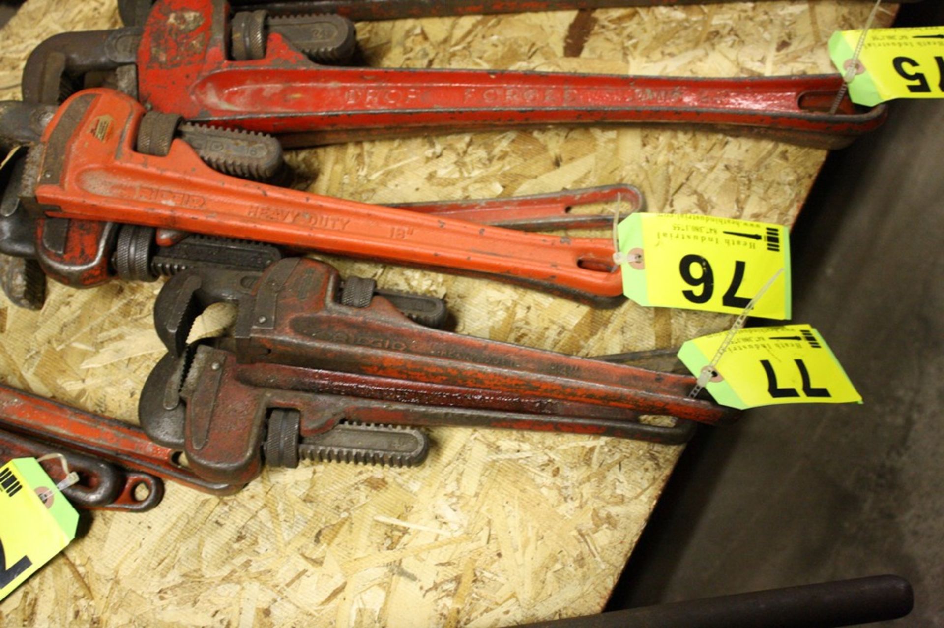 (3) RIDGID 18'' PIPE WRENCHES
