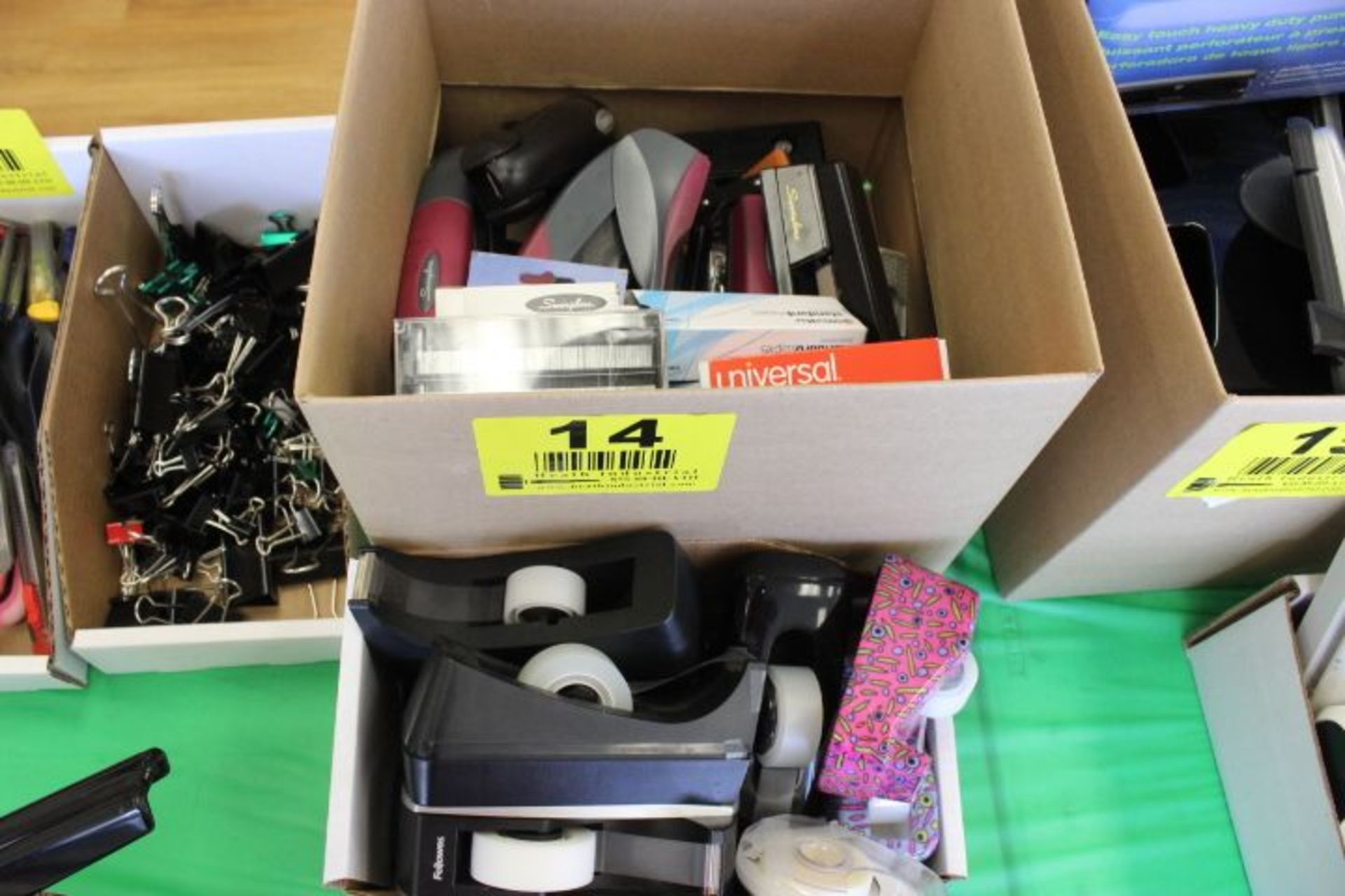 ASSORTED STAPLERS AND TAPE DISPENSERS