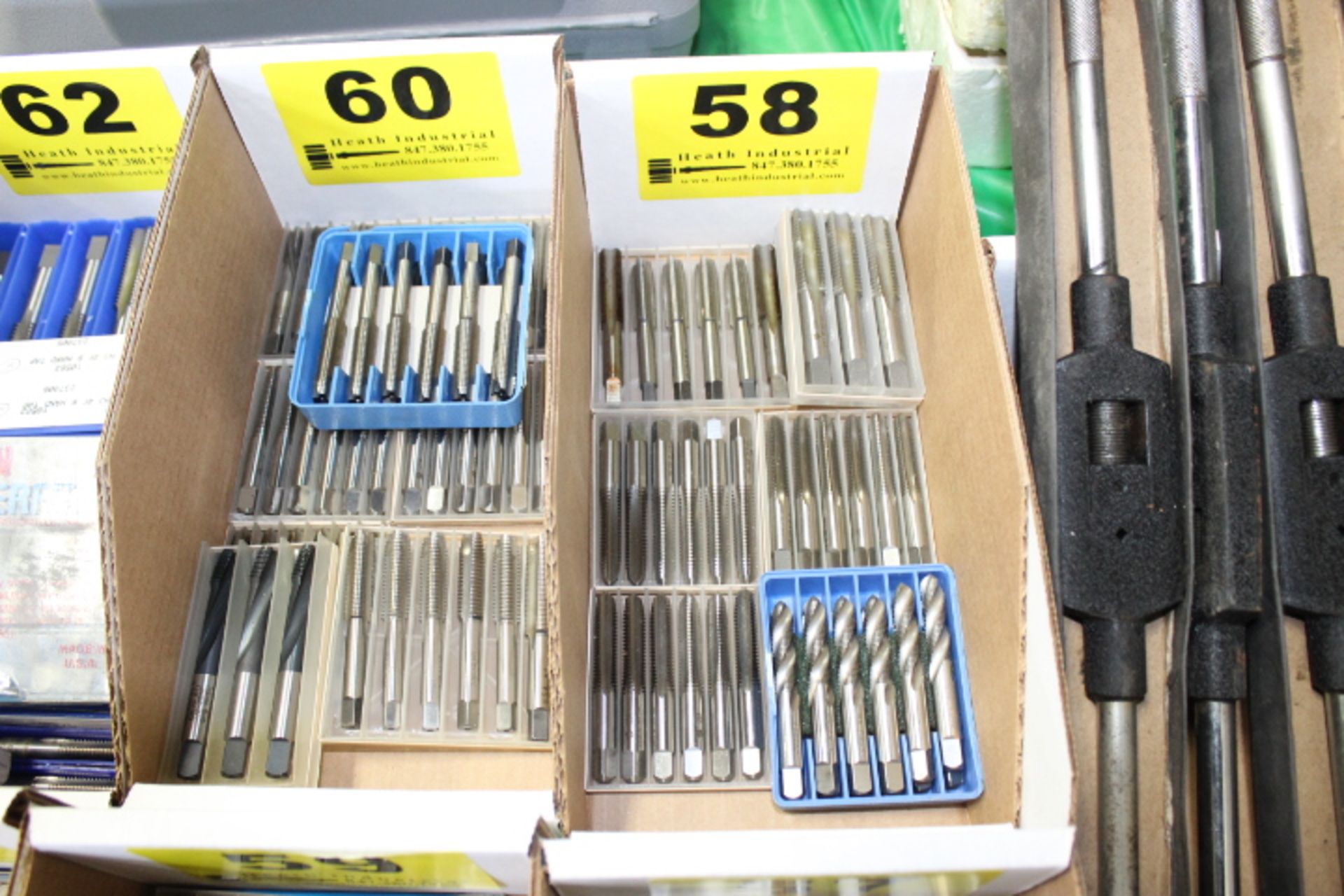 LOT ASSORTED HIGH SPEED STEEL TAPS IN BOX