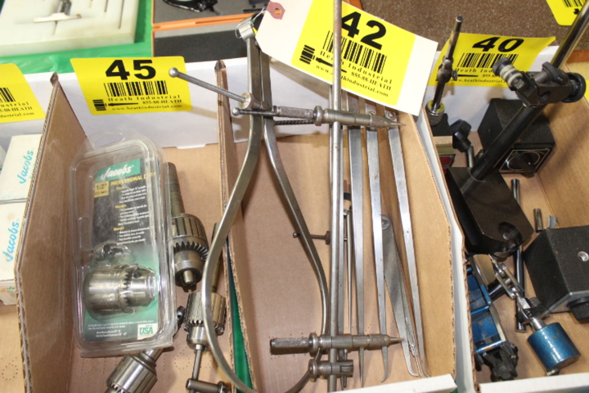 LOT ASSORTED CALIPERS AND TRAMMELS