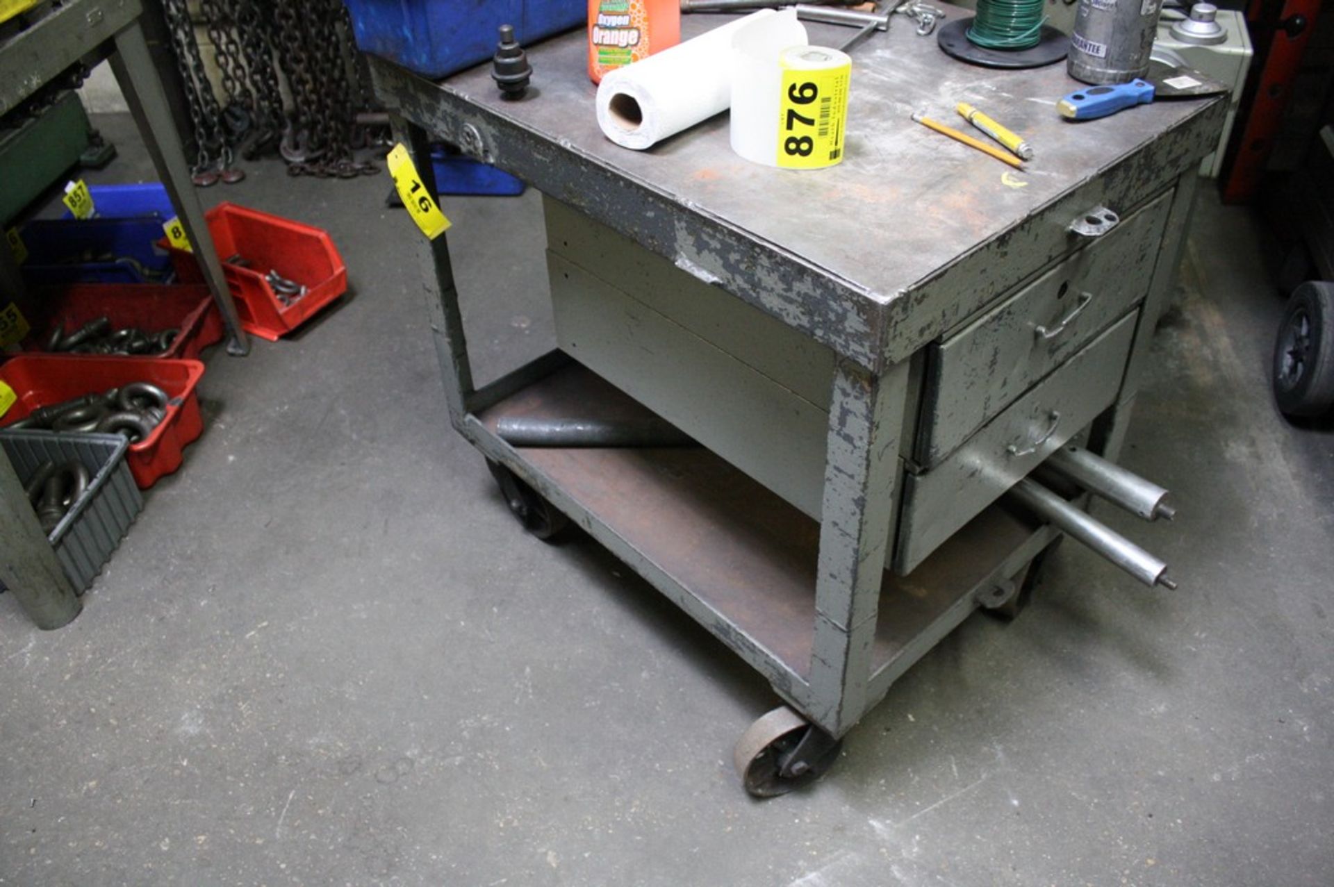 HEAVY DUTY STEEL SHOP CART