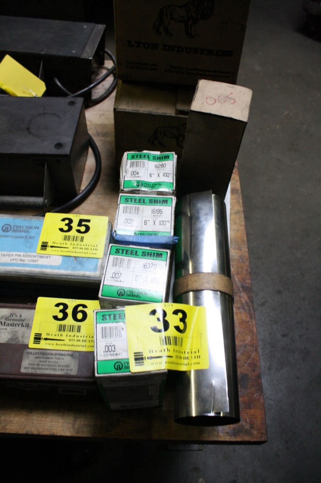 LOT ASSORTED STEEL SHIM STOCK